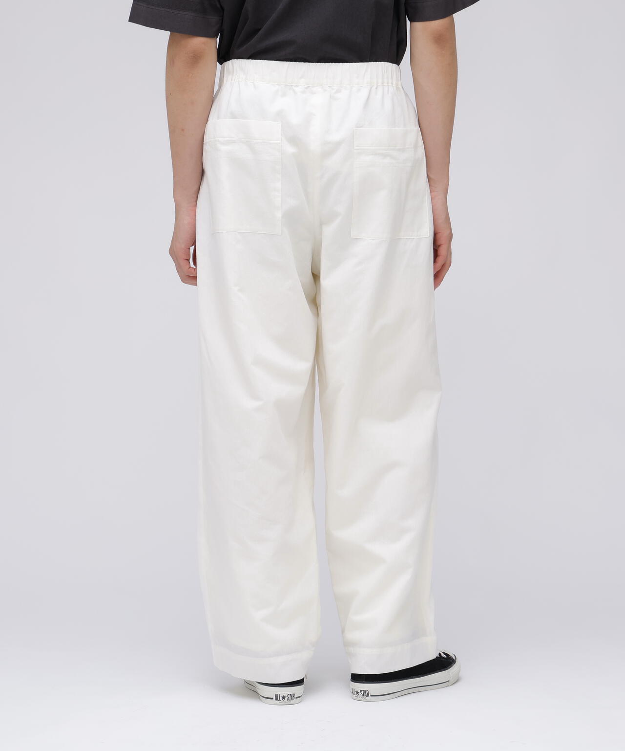 YLEVE / DOBBY STRIPE CHAMBRAY EASY TROUSERS