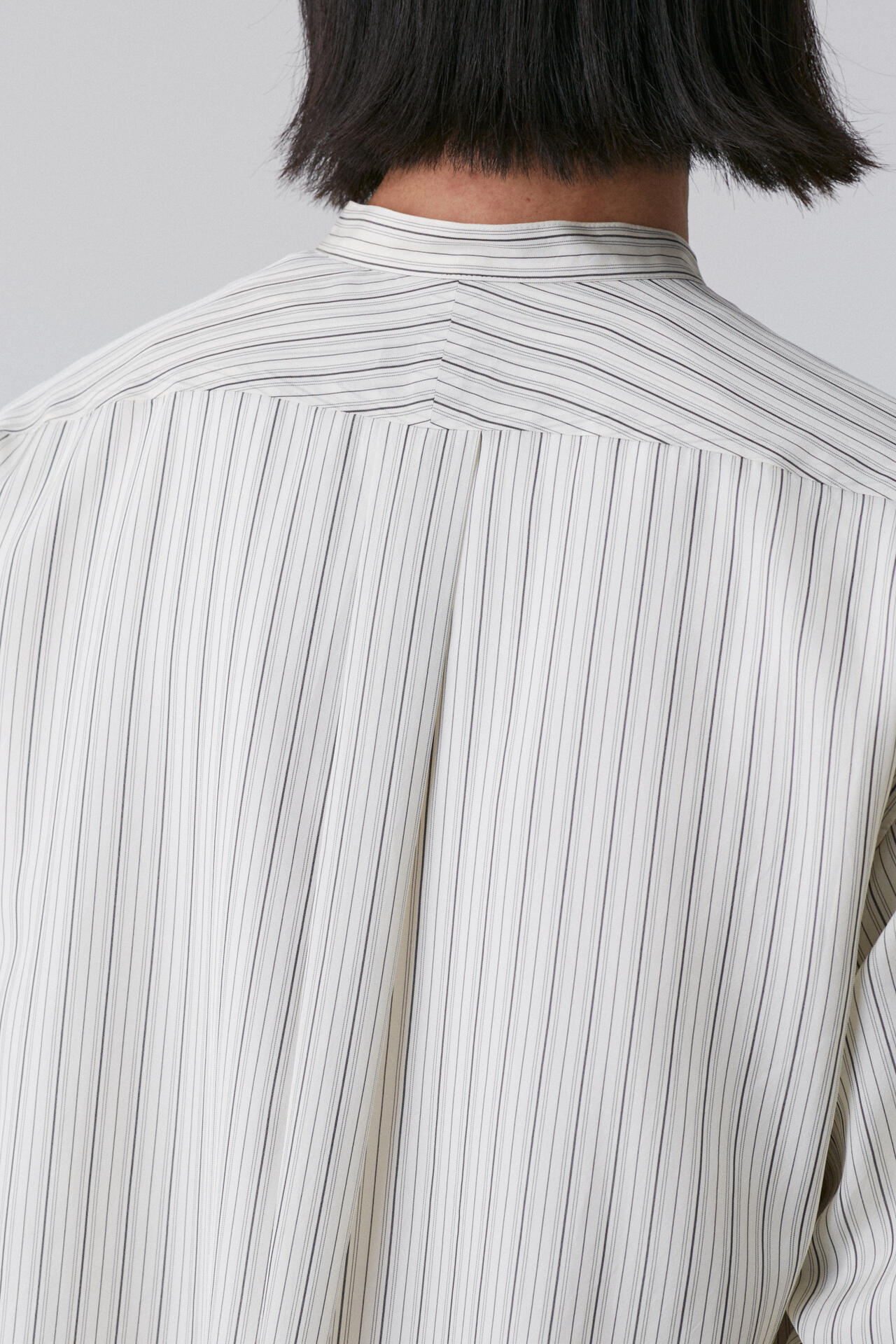 YLEVE / ACETATE CUPRA STAND COLLAR SHIRT