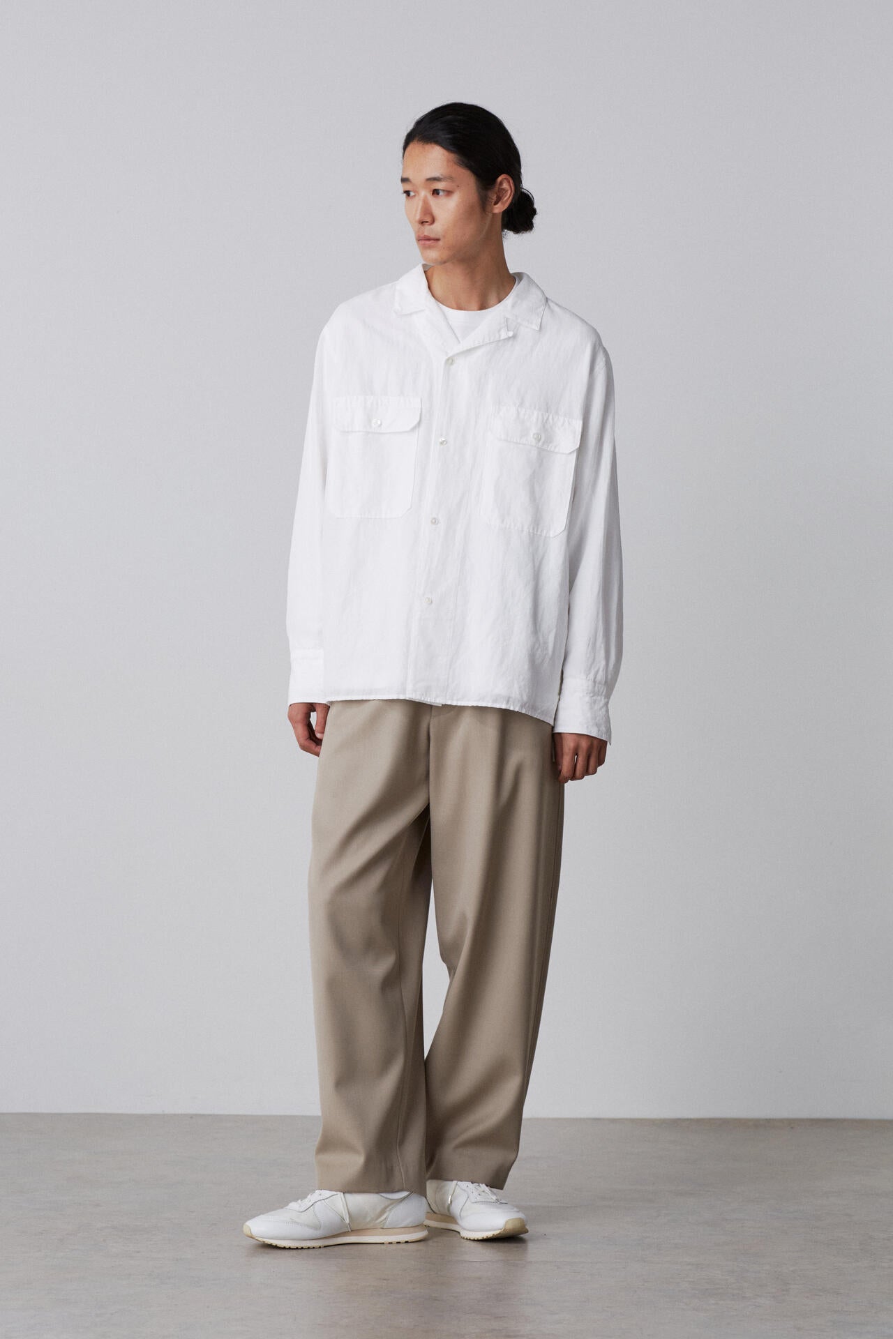 YLEVE / COTTON RAMIE BROAD SHIRT