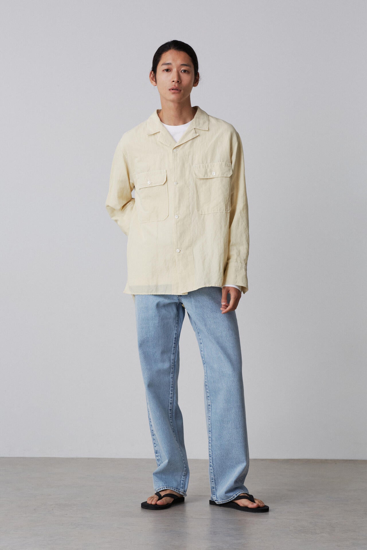 YLEVE / COTTON RAMIE BROAD SHIRT