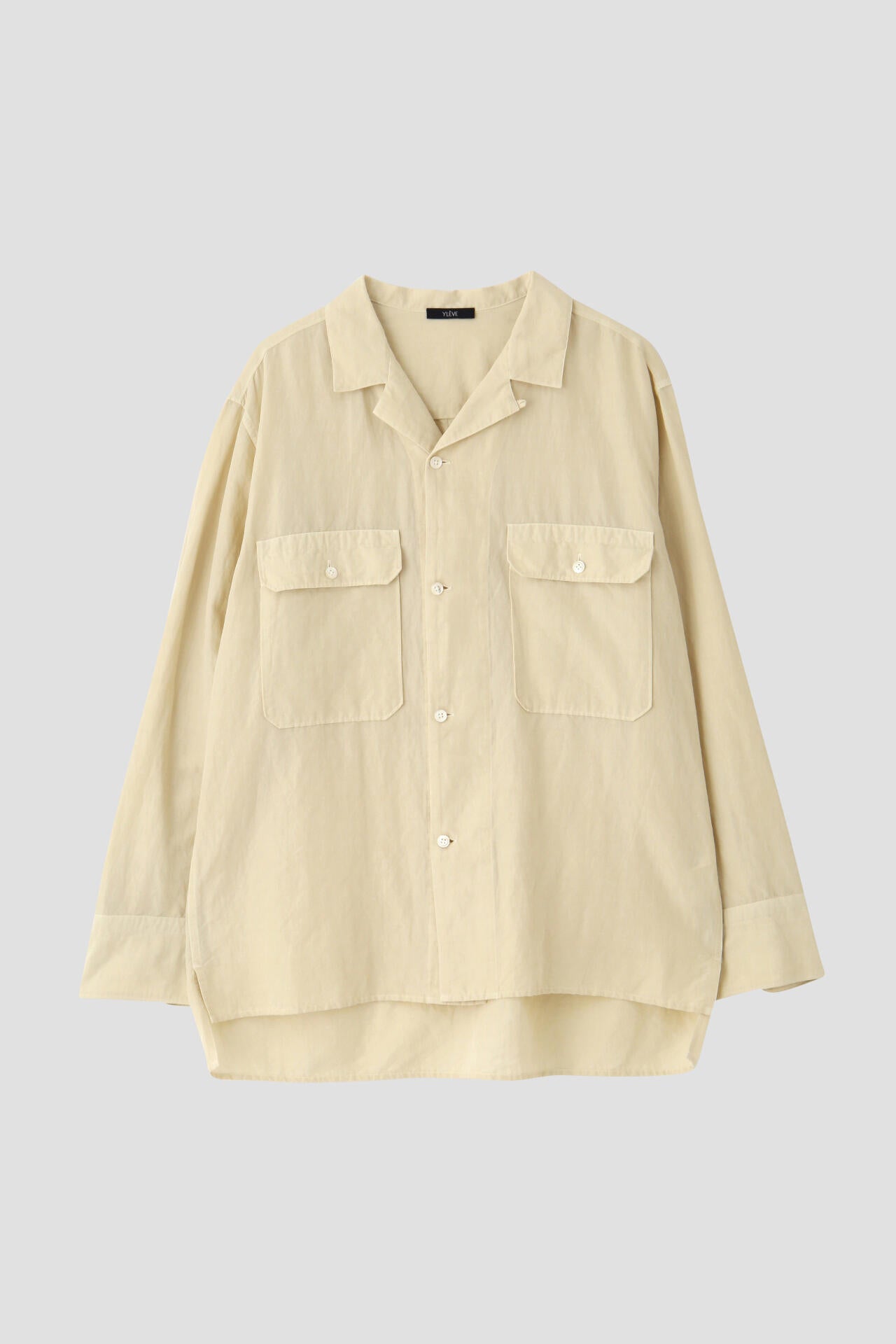 YLEVE / COTTON RAMIE BROAD SHIRT