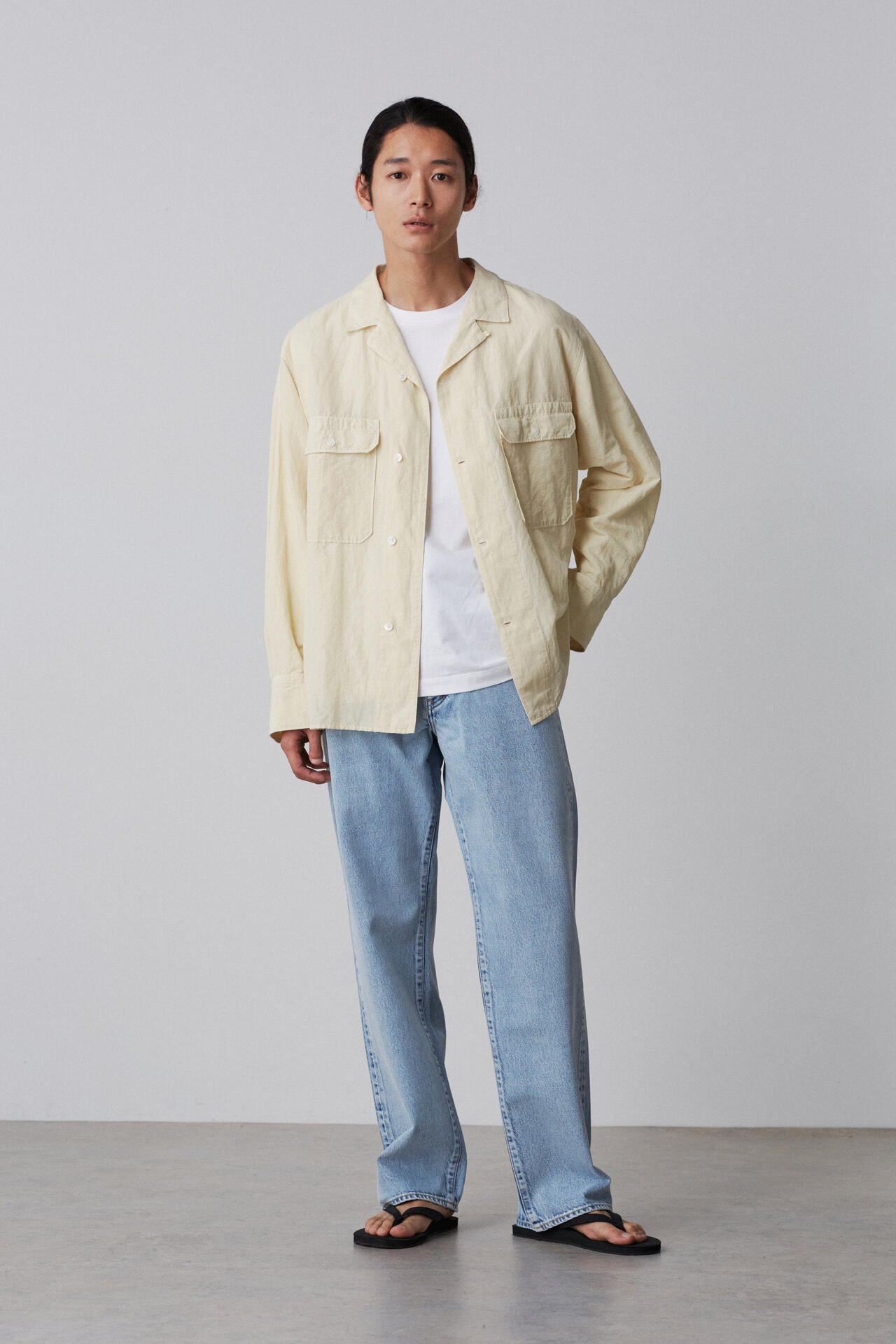 YLEVE / COTTON RAMIE BROAD SHIRT