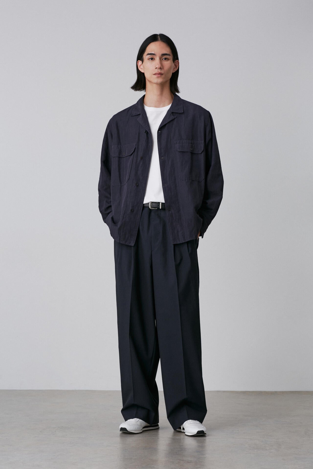 YLEVE / COTTON RAMIE BROAD SHIRT