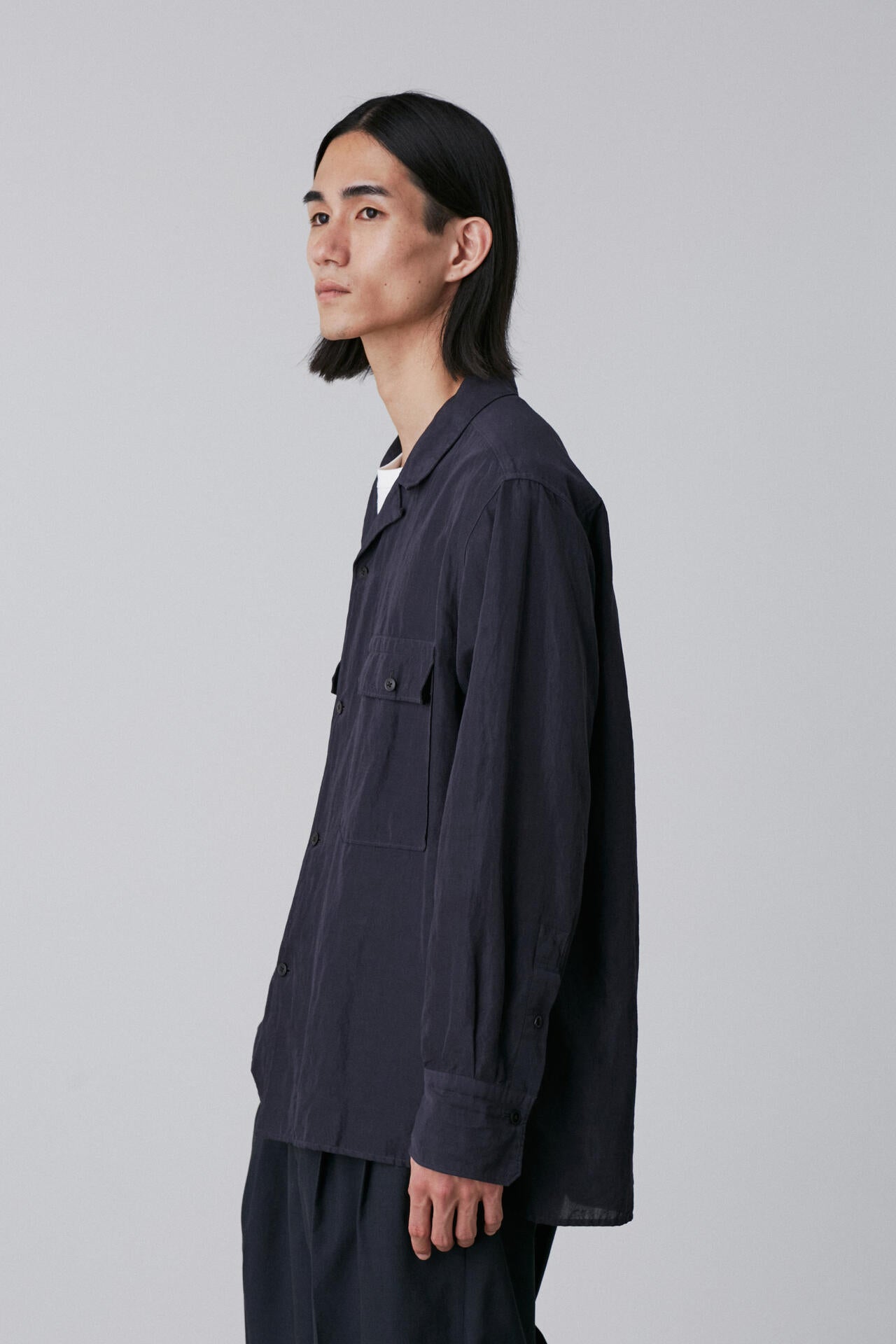YLEVE / COTTON RAMIE BROAD SHIRT