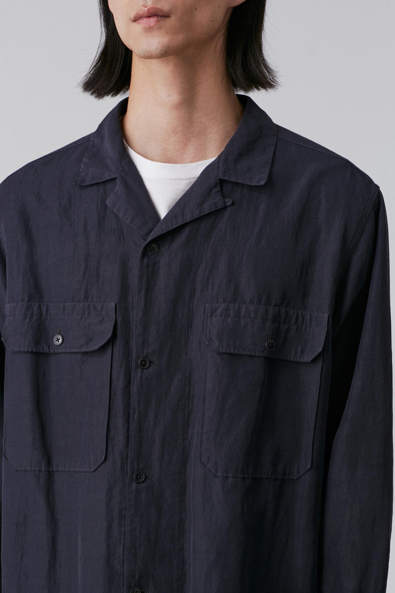 YLEVE / COTTON RAMIE BROAD SHIRT