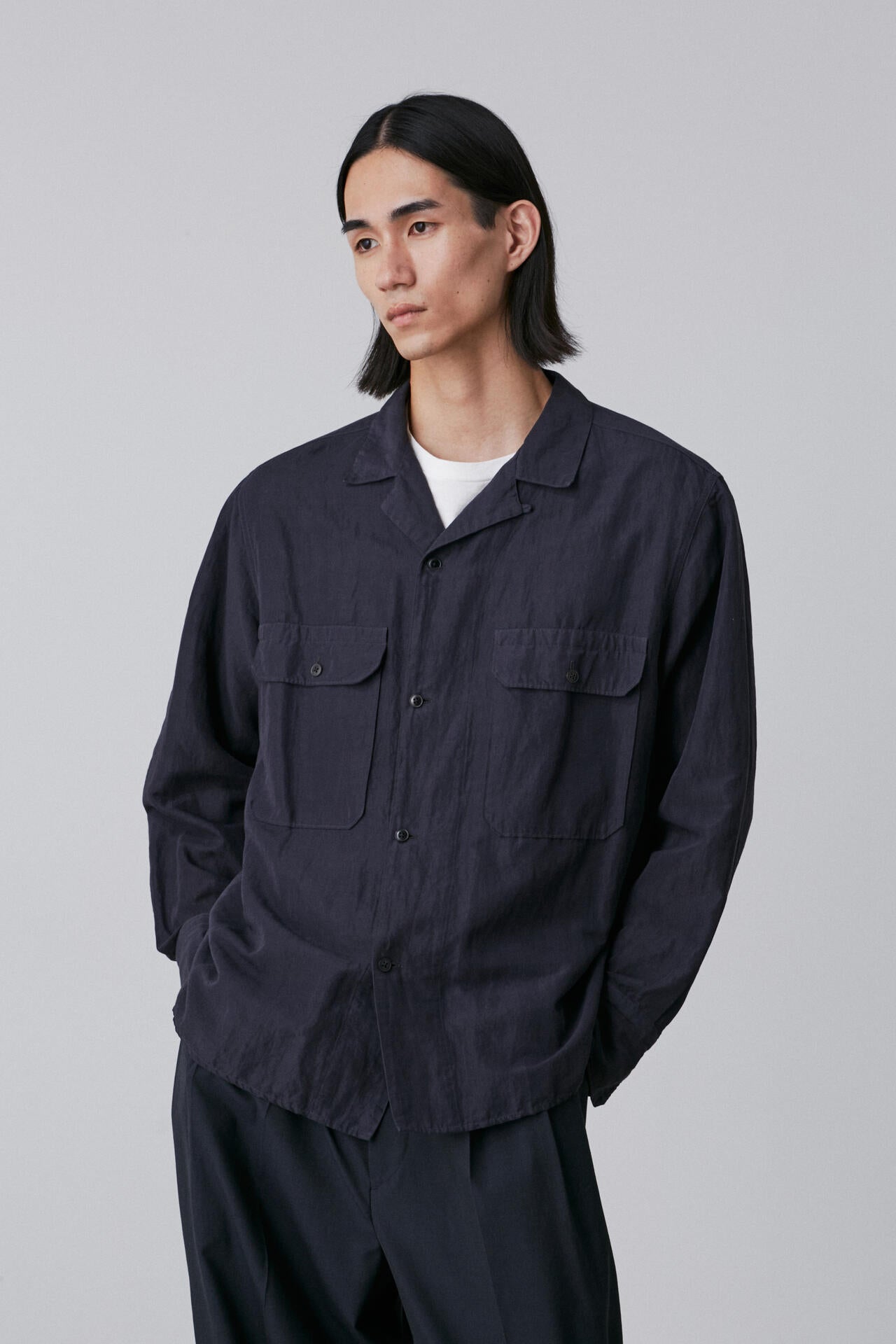 YLEVE / COTTON RAMIE BROAD SHIRT