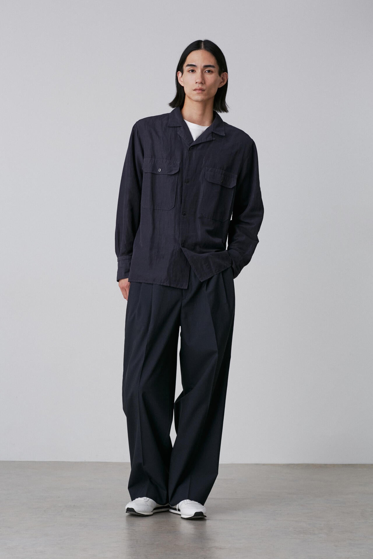 YLEVE / COTTON RAMIE BROAD SHIRT