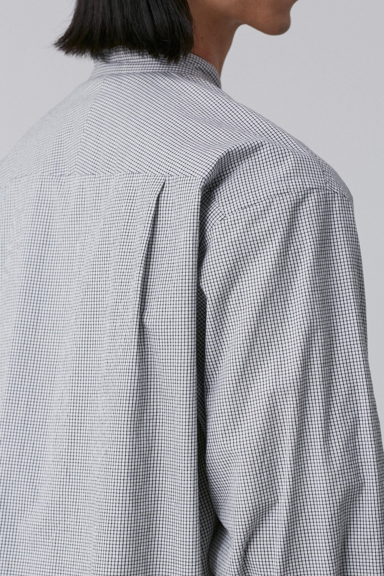 YLEVE / COTTON STRIPE CHECK PULL OVER SHIRT