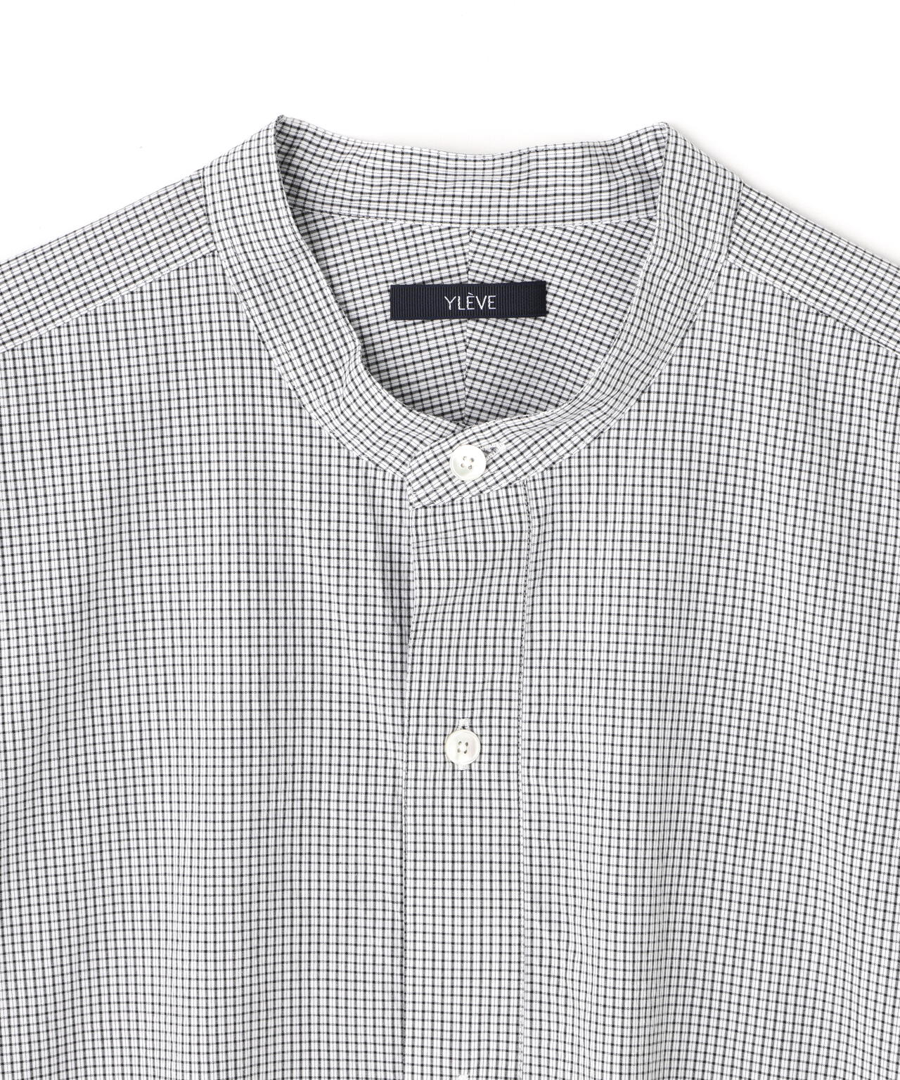 YLEVE / COTTON STRIPE CHECK PULL OVER SHIRT
