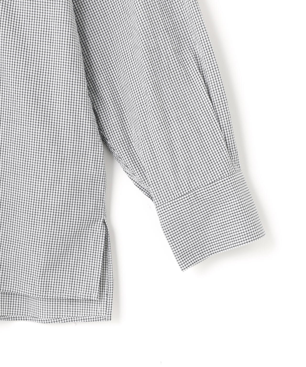 YLEVE / COTTON STRIPE CHECK PULL OVER SHIRT