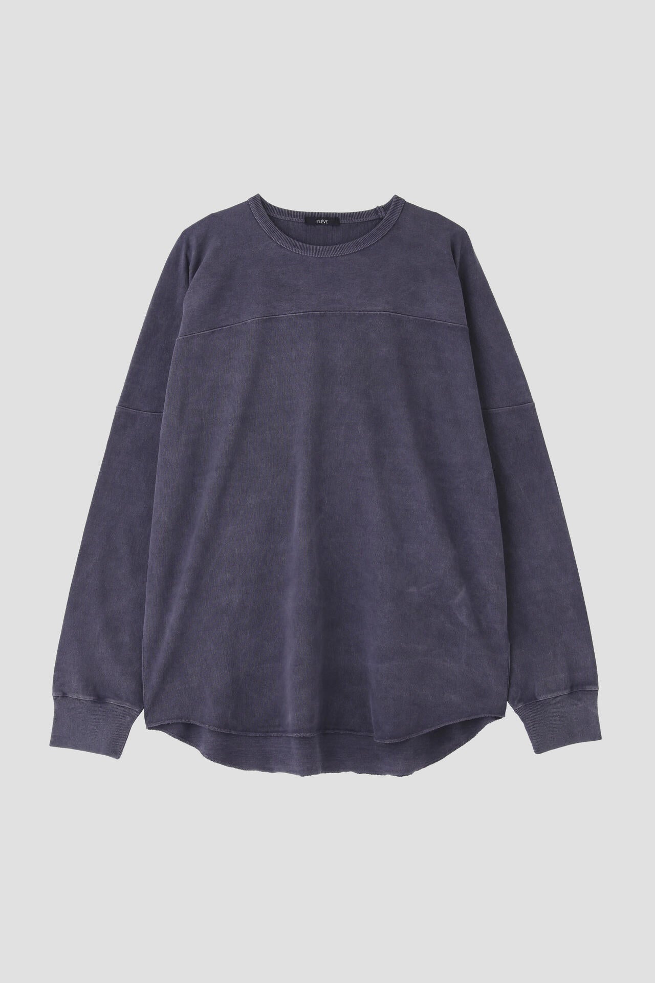 YLEVE / OPEN END COTTON PIGMENT DYE LONG SLEEVE T-SHIRT