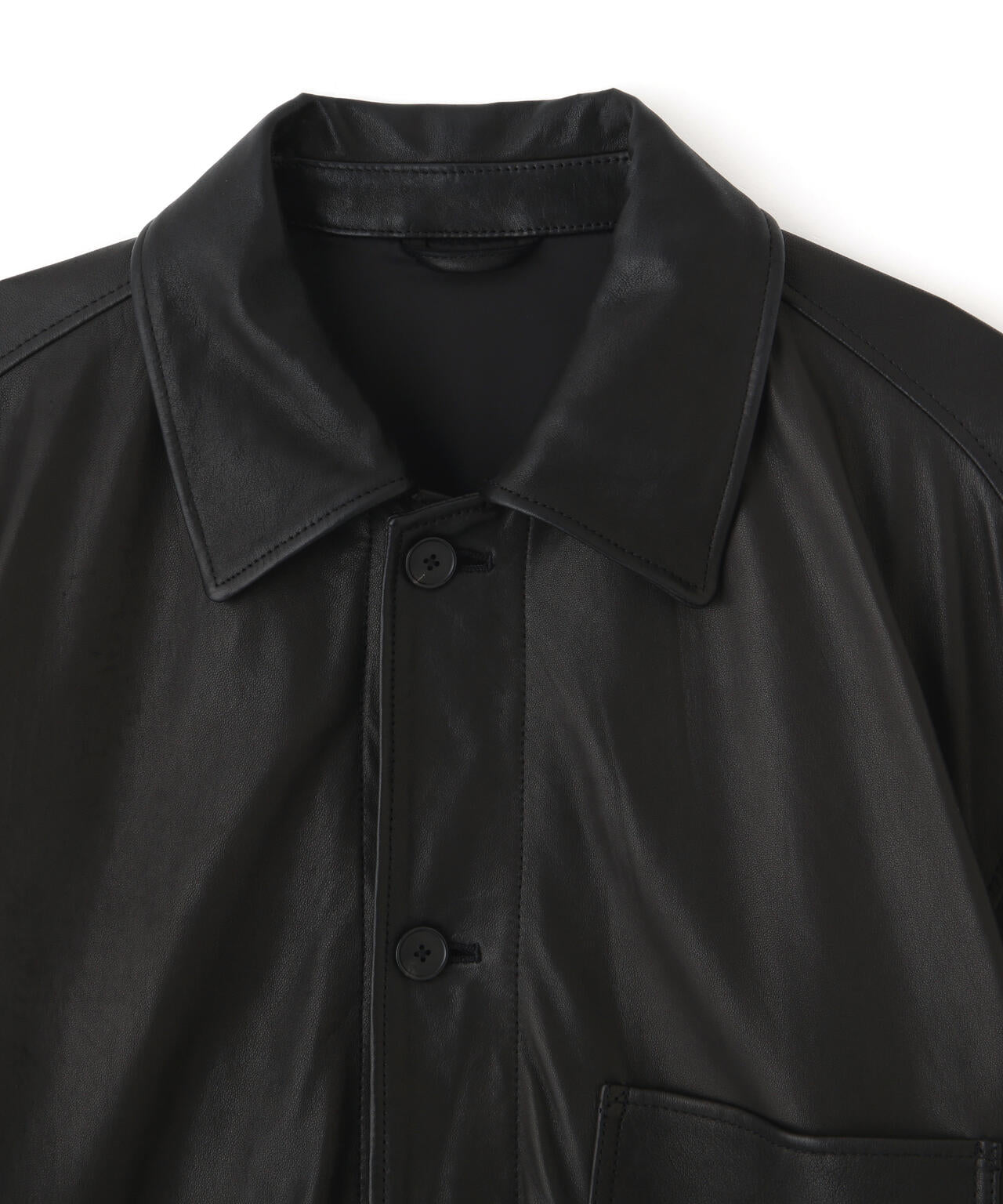 YLEVE / SHEEP LEATHER COVERALL JACKET