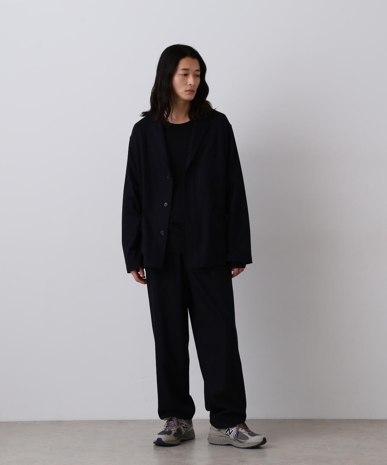 YLEVE / SUPER120's WOOL FLANNEL EASY TROUSERS