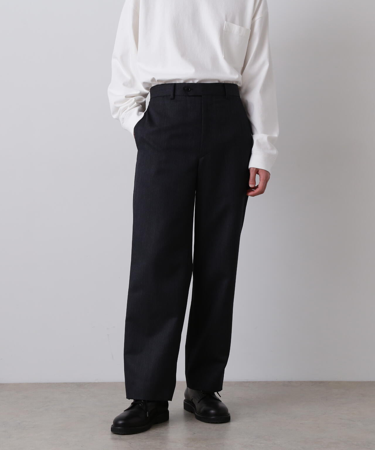 YLÈVE / WOOL MOHAIR GABA STRAIGHT TROUSERS