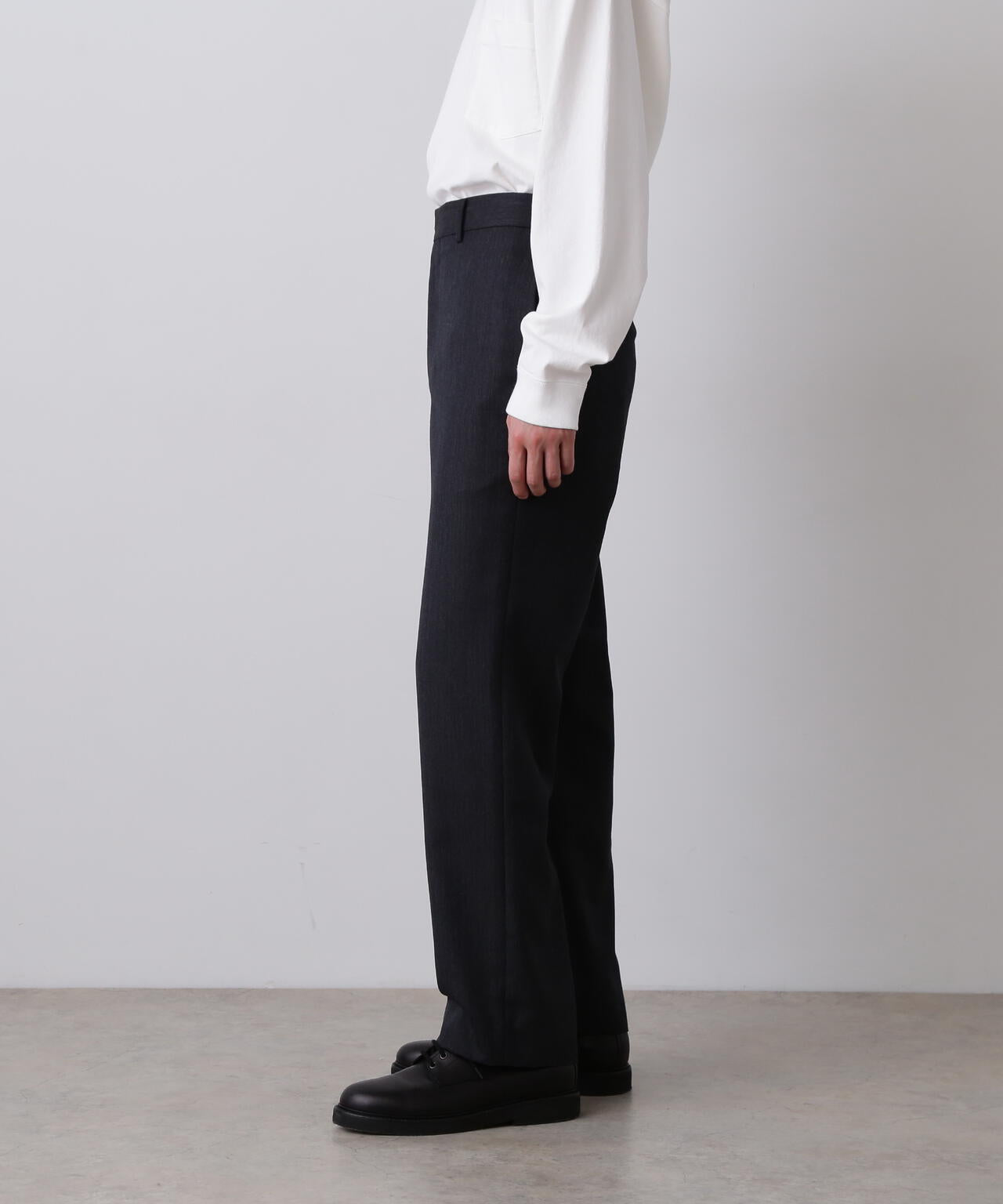 YLÈVE / WOOL MOHAIR GABA STRAIGHT TROUSERS