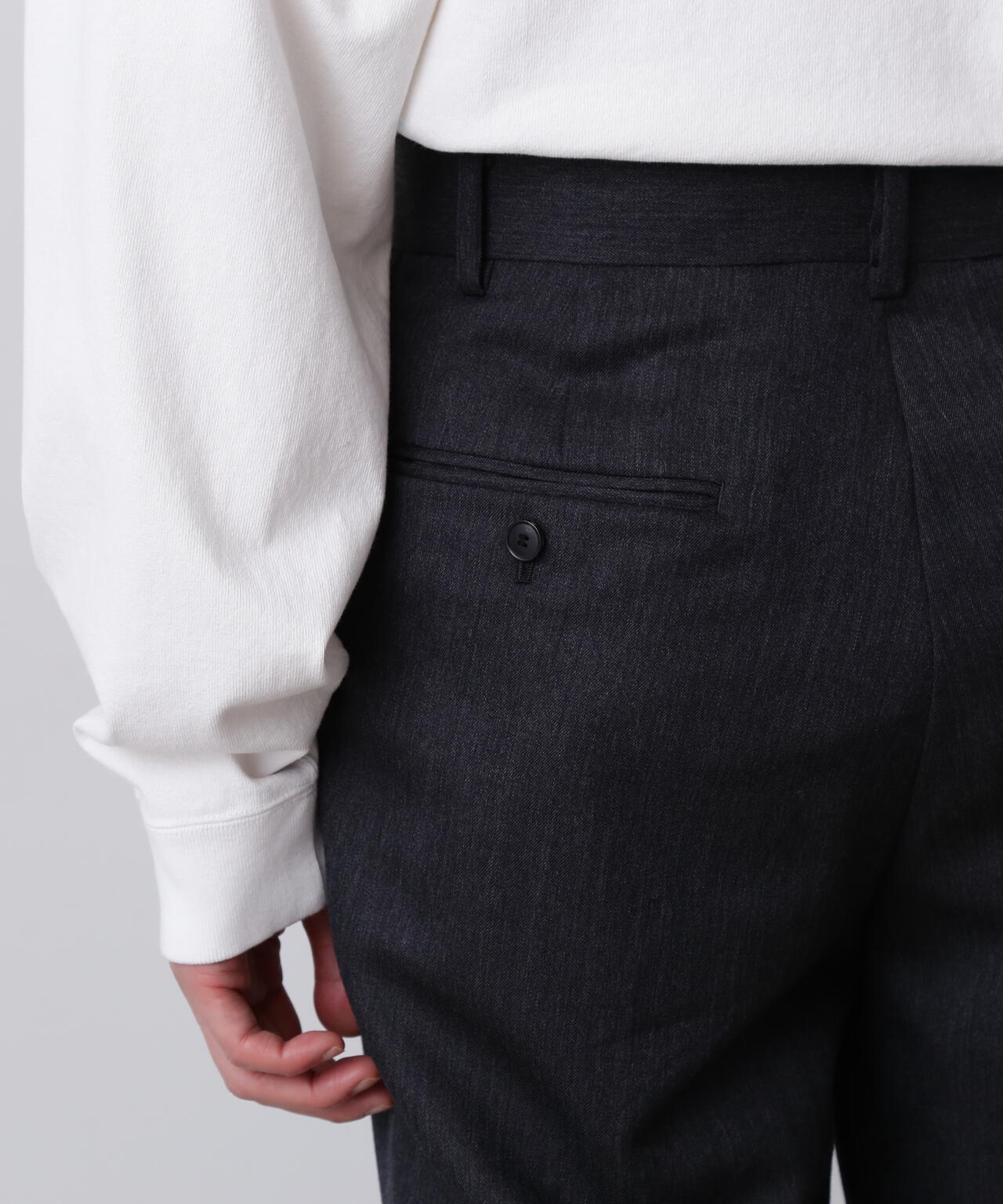 YLÈVE / WOOL MOHAIR GABA STRAIGHT TROUSERS