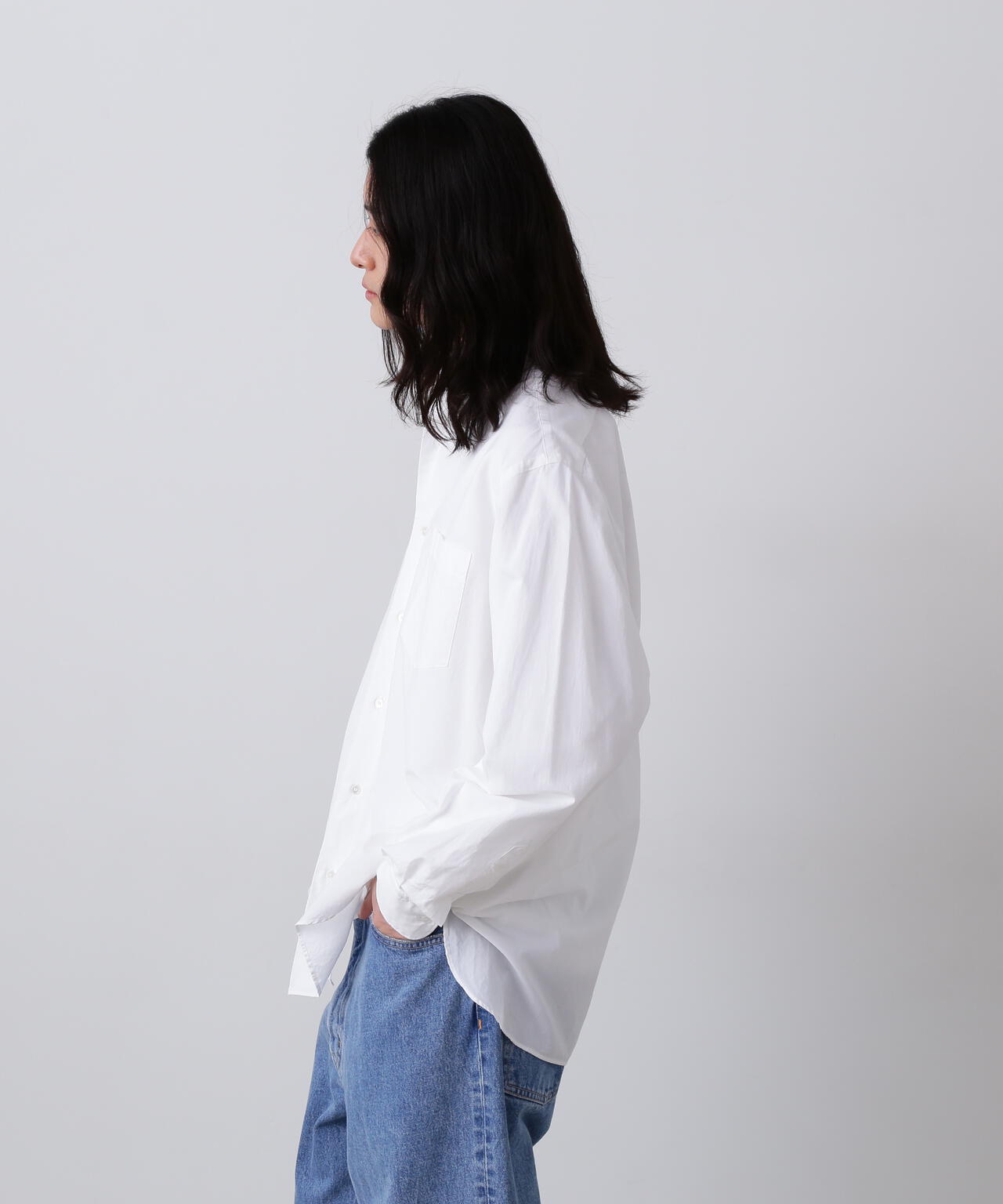 YLÈVE / COTTON MILLED LAWN OVERDYE SHIRT