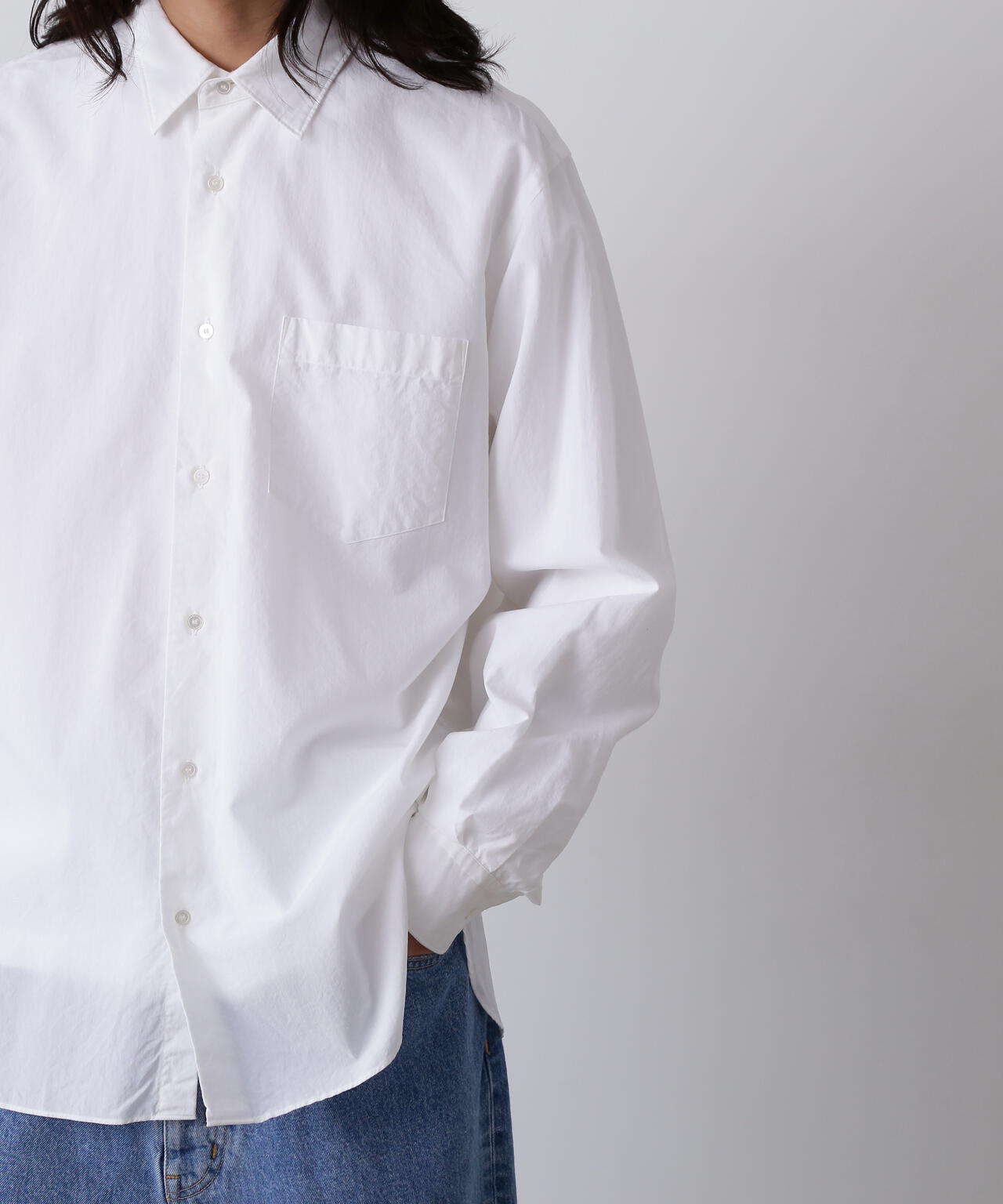 YLÈVE / COTTON MILLED LAWN OVERDYE SHIRT