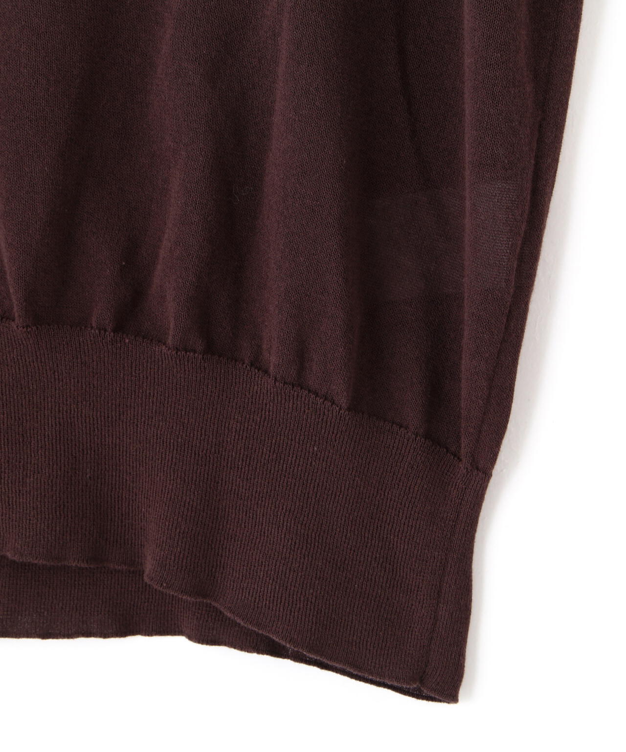 YLÈVE / SHEER RIB KNIT SKIPPER POLO