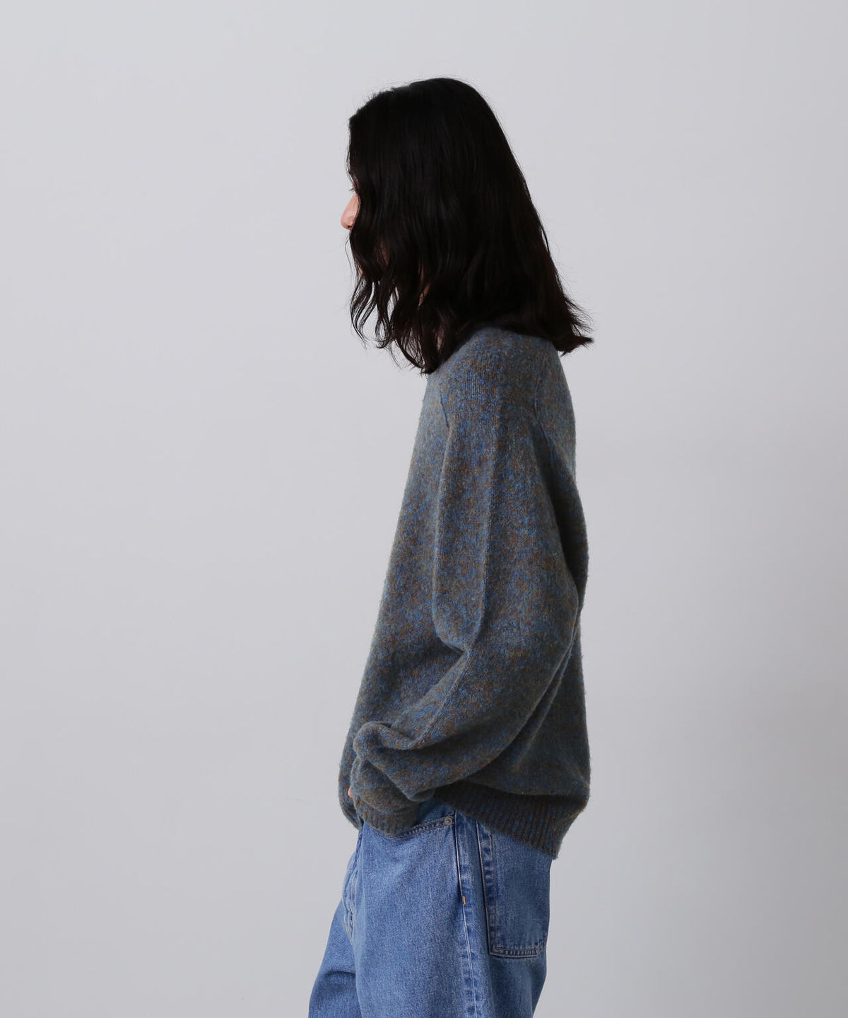 YLEVE / ITARIAN MERINO WOOL MELANGE KNIT PULL OVER