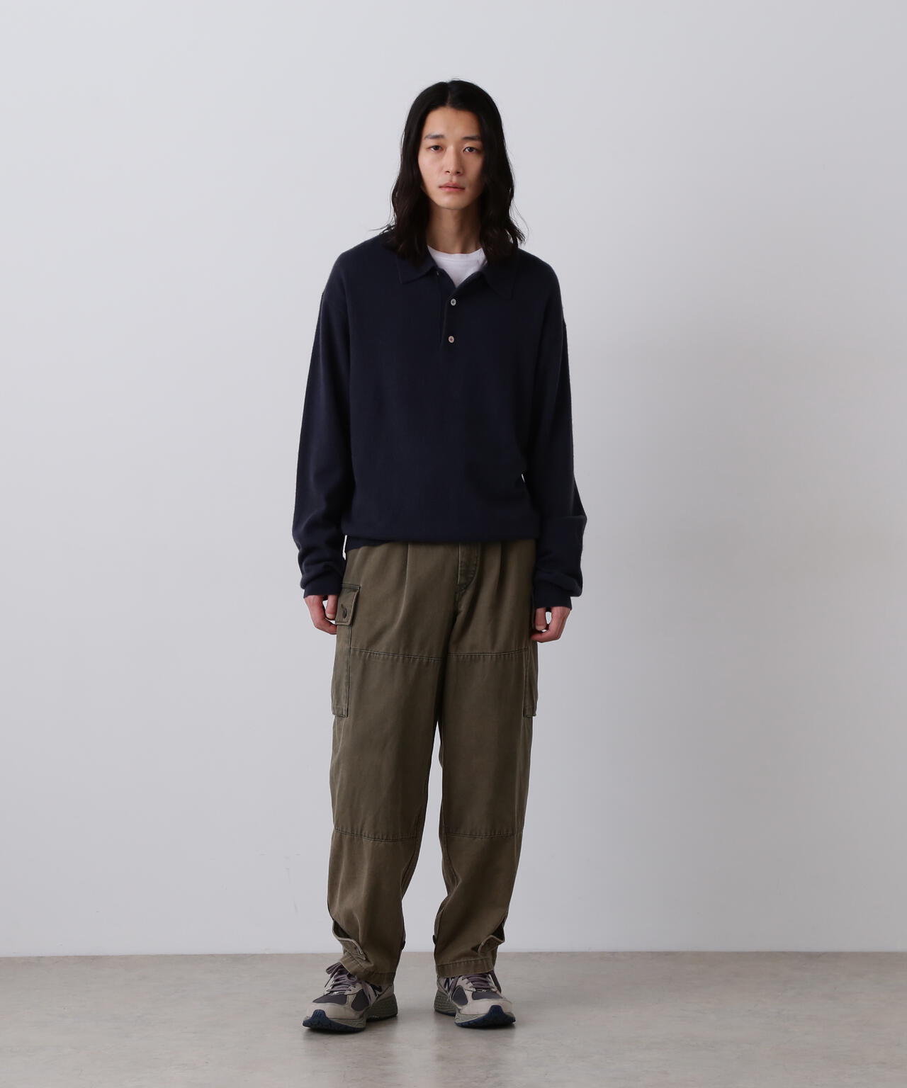 YLEVE / CASHMERE KNIT POLO