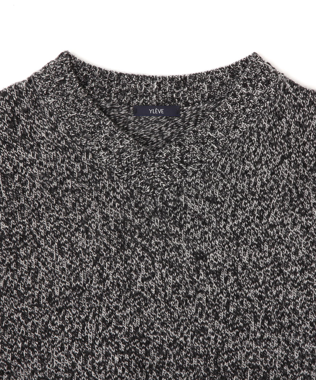 YLEVE / WOOL CASHMERE MELANGE KNIT V NECK PULL OVER