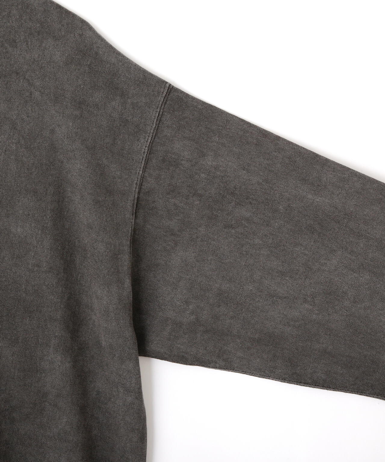 YLEVE / OPEN END COTTON PIGMENT DYE HENRY NECK PULL OVER