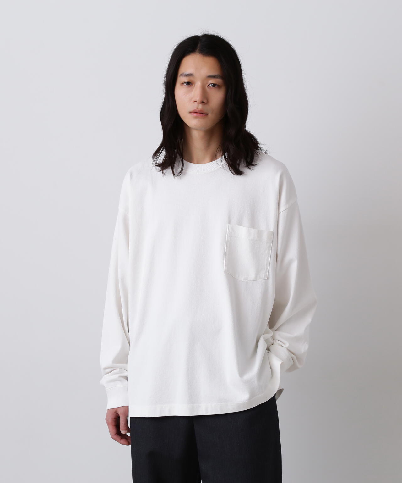YLEVE / OPEN END COTTON PIGMENT DYE PULL OVER