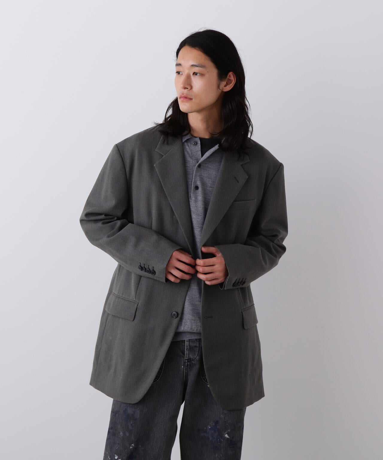 YLEVE / VINTAGE PIGMENTDYE WOOL JACKET