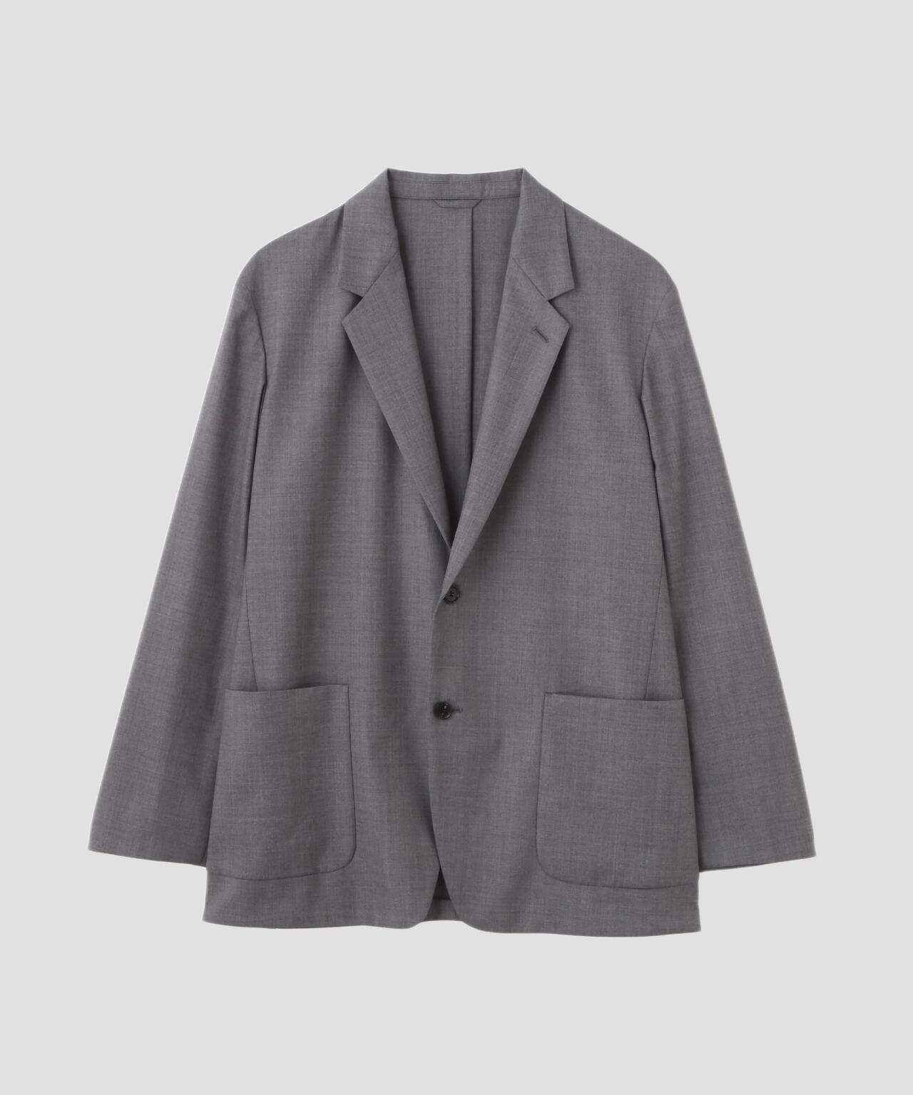YLEVE / SUPER120'S CHAMBRAY WOOL JACKET