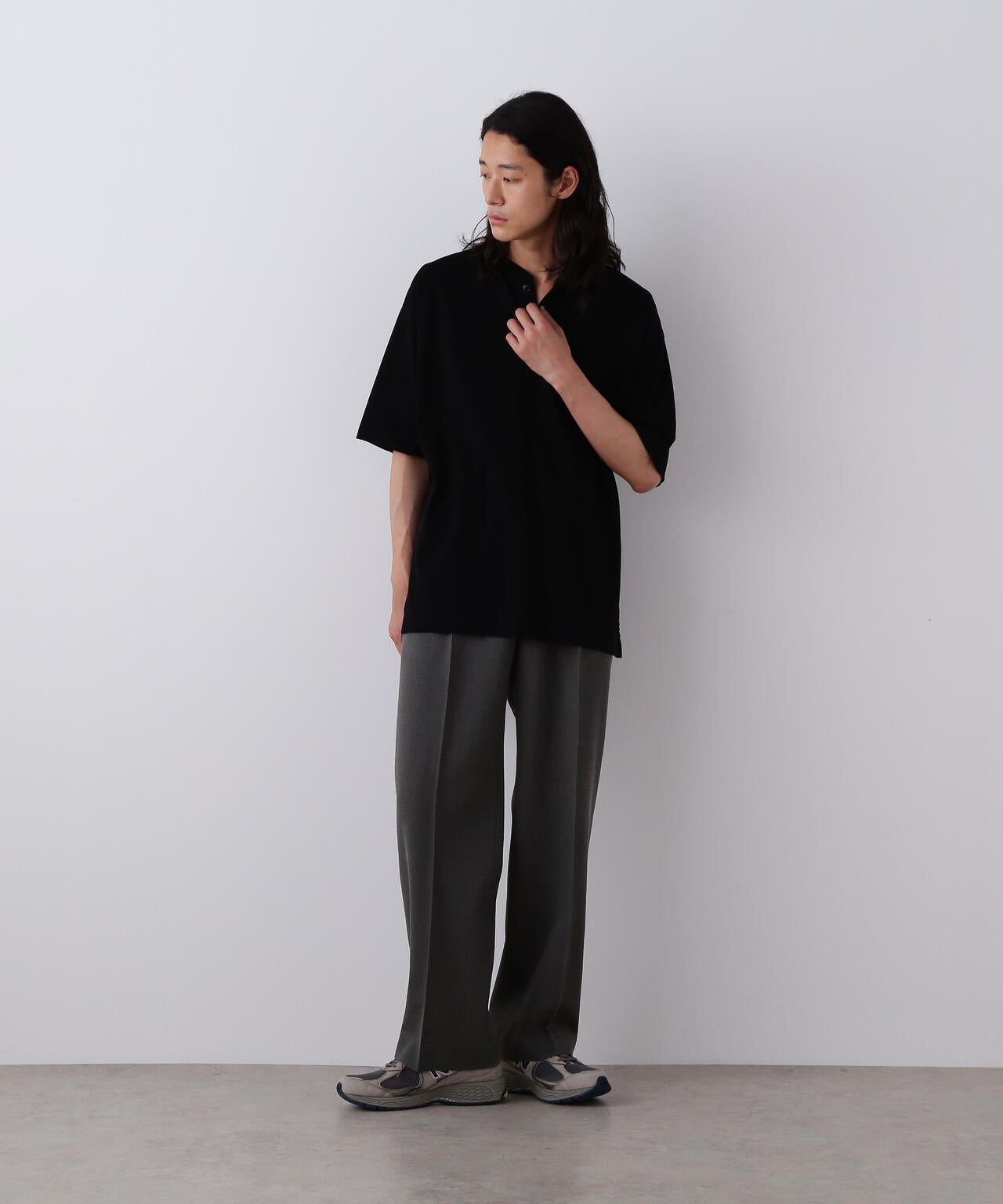 YLEVE / VINTAGE PIGMENTDYE WOOL TACK TROUSERS