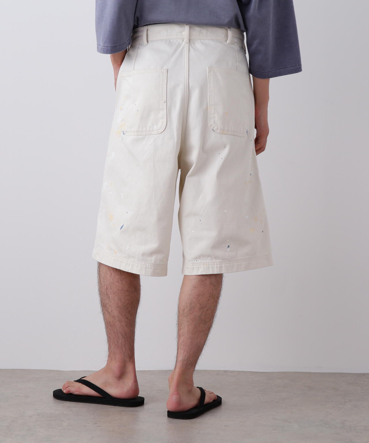 YLEVE / HAND PAINT DENIM SHORTS