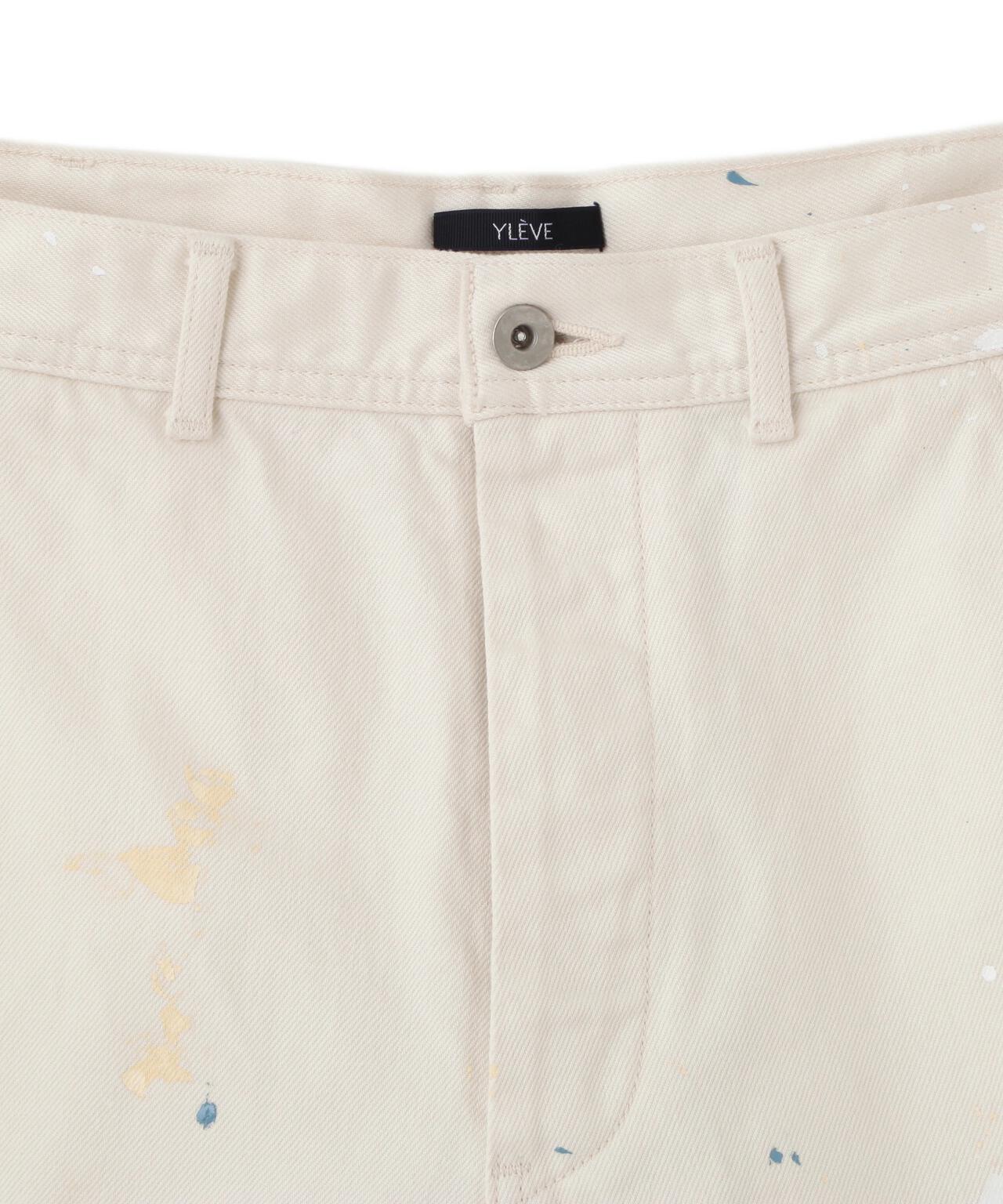 YLEVE / HAND PAINT DENIM SHORTS