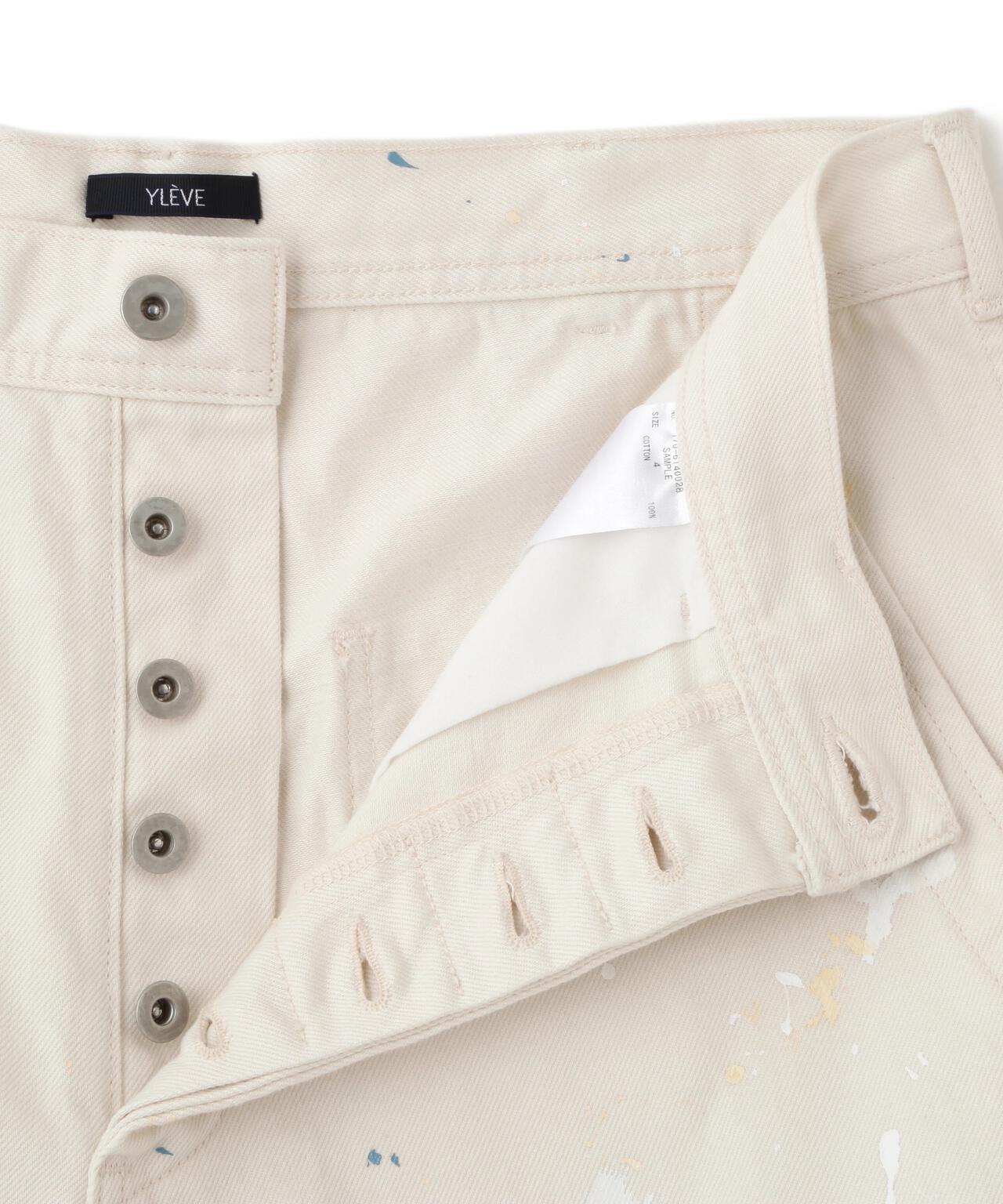 YLEVE / HAND PAINT DENIM SHORTS