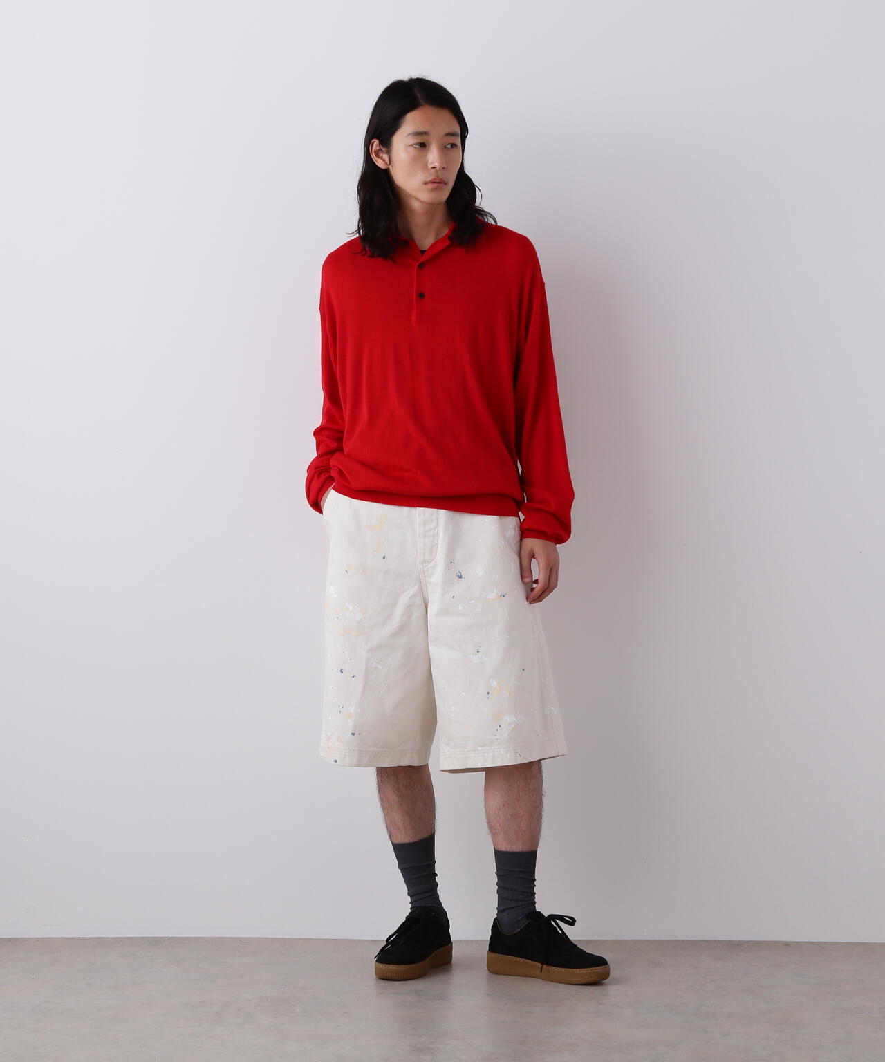 YLEVE / HAND PAINT DENIM SHORTS