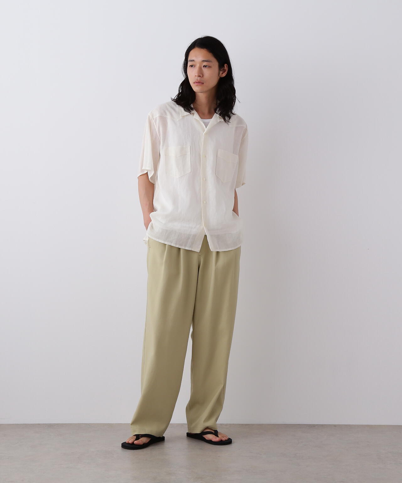 YLEVE / 100/2 GV TWILL DOUBLE WEAVE EASY PANTS