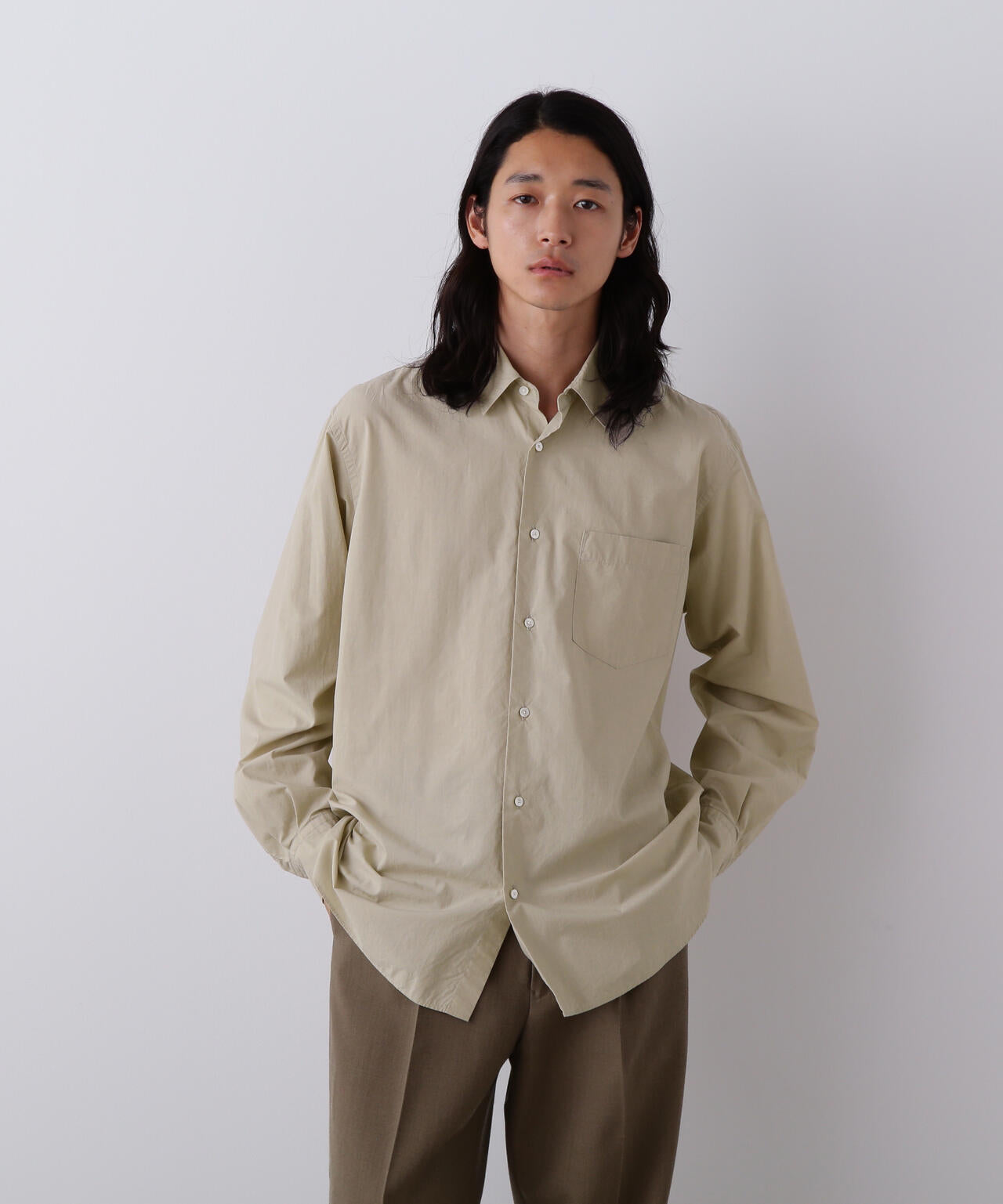 YLEVE / COTTON SILK TYPEWRITER SHIRT