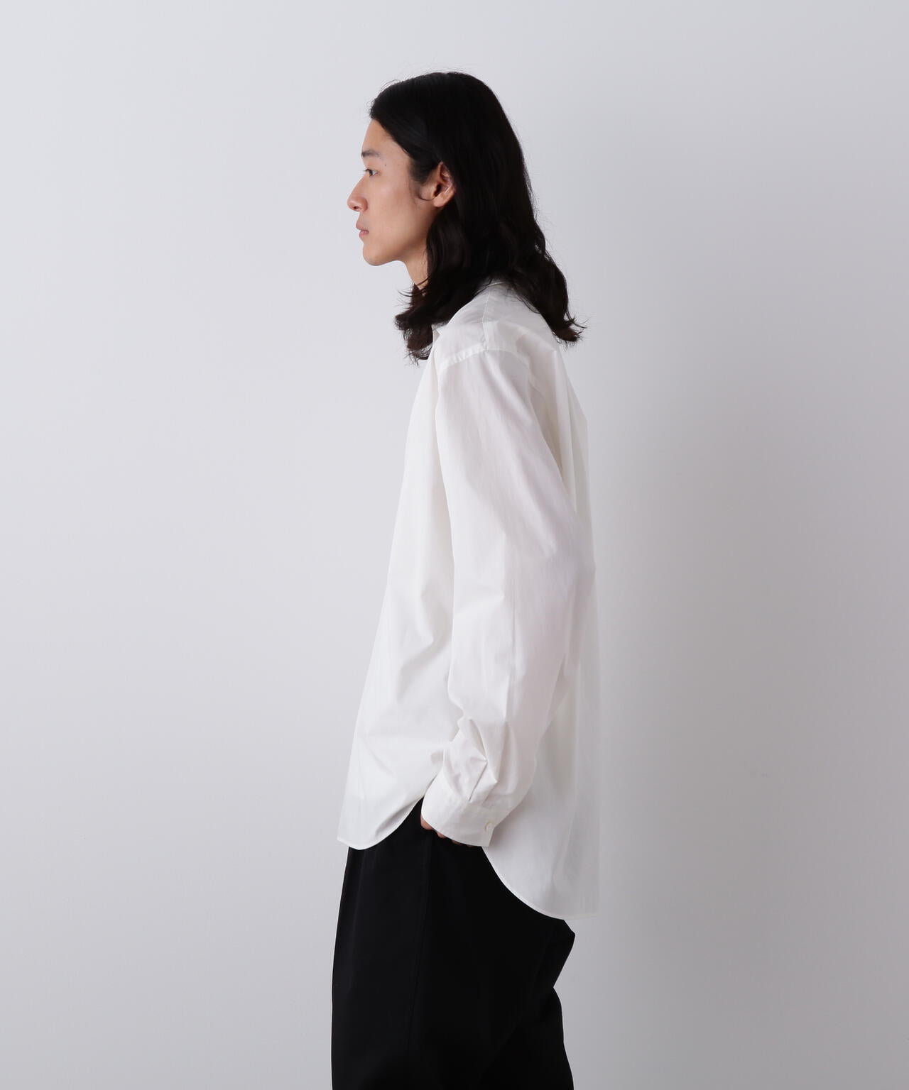 YLEVE / COTTON SILK TYPEWRITER SKIPPER SHIRT