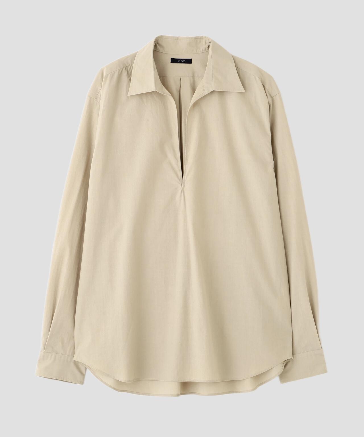 YLEVE / COTTON SILK TYPEWRITER SKIPPER SHIRT