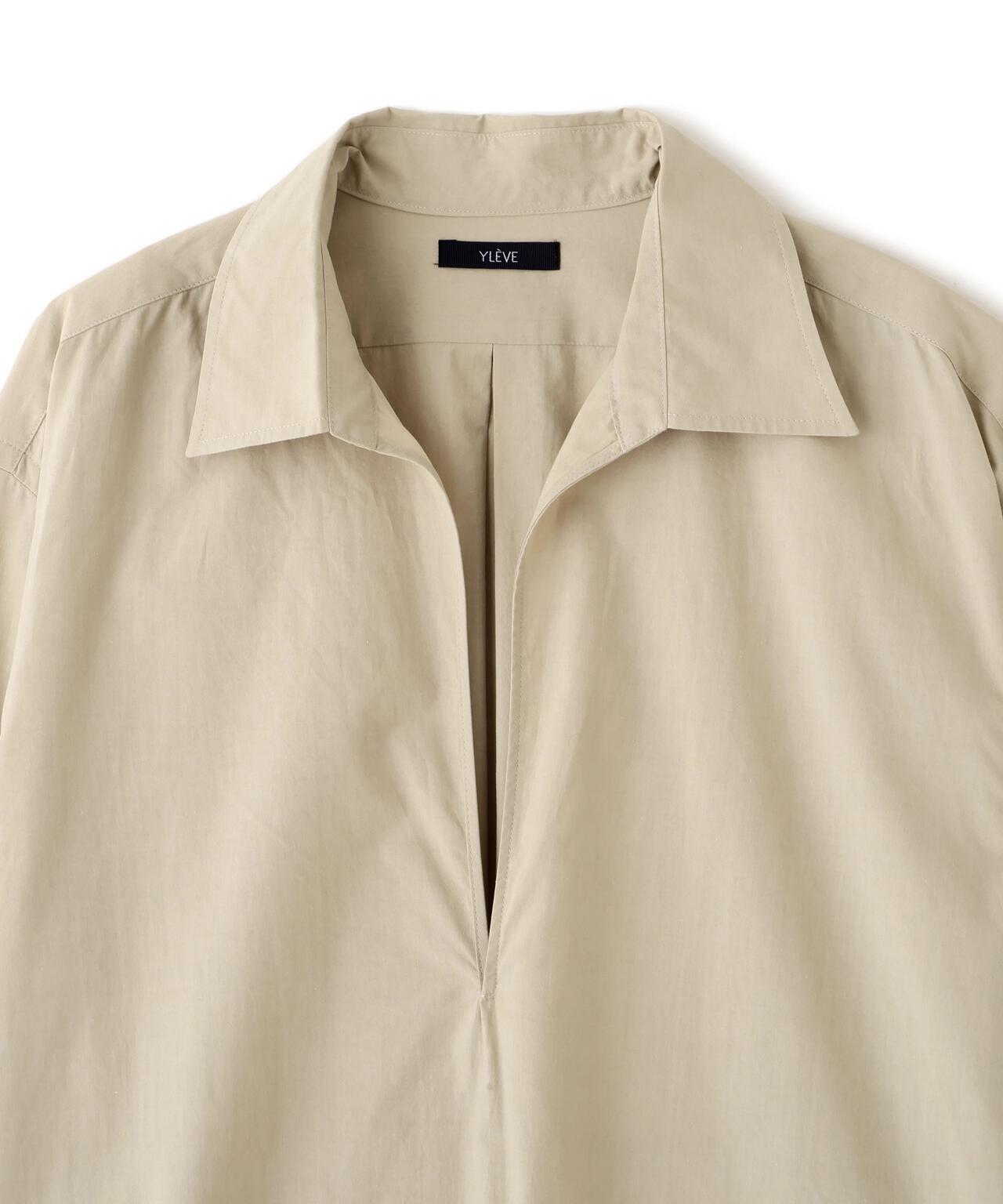 YLEVE / COTTON SILK TYPEWRITER SKIPPER SHIRT