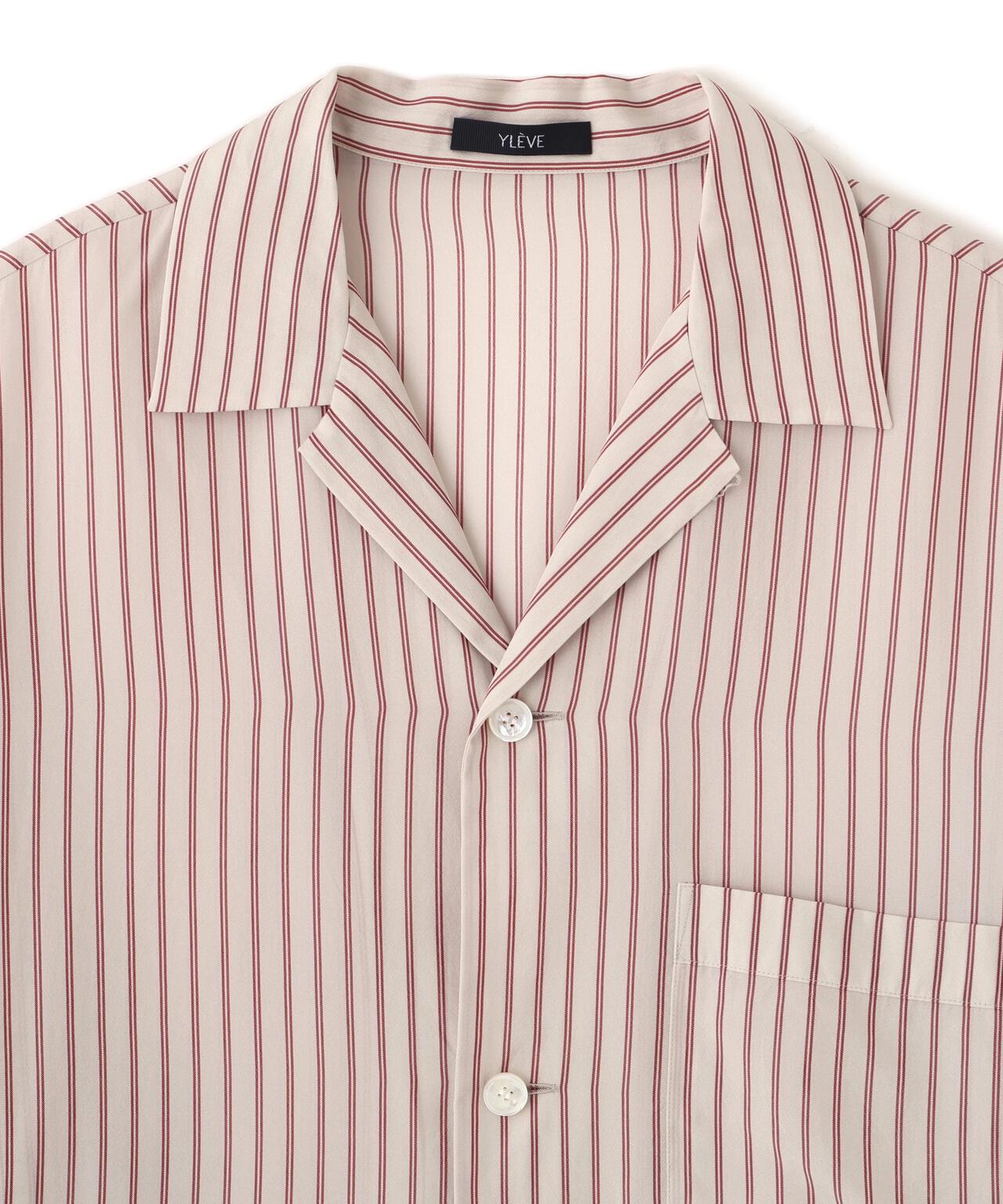 YLEVE / ACETATE CUPRA STRIPE PAJAMA SHIRT