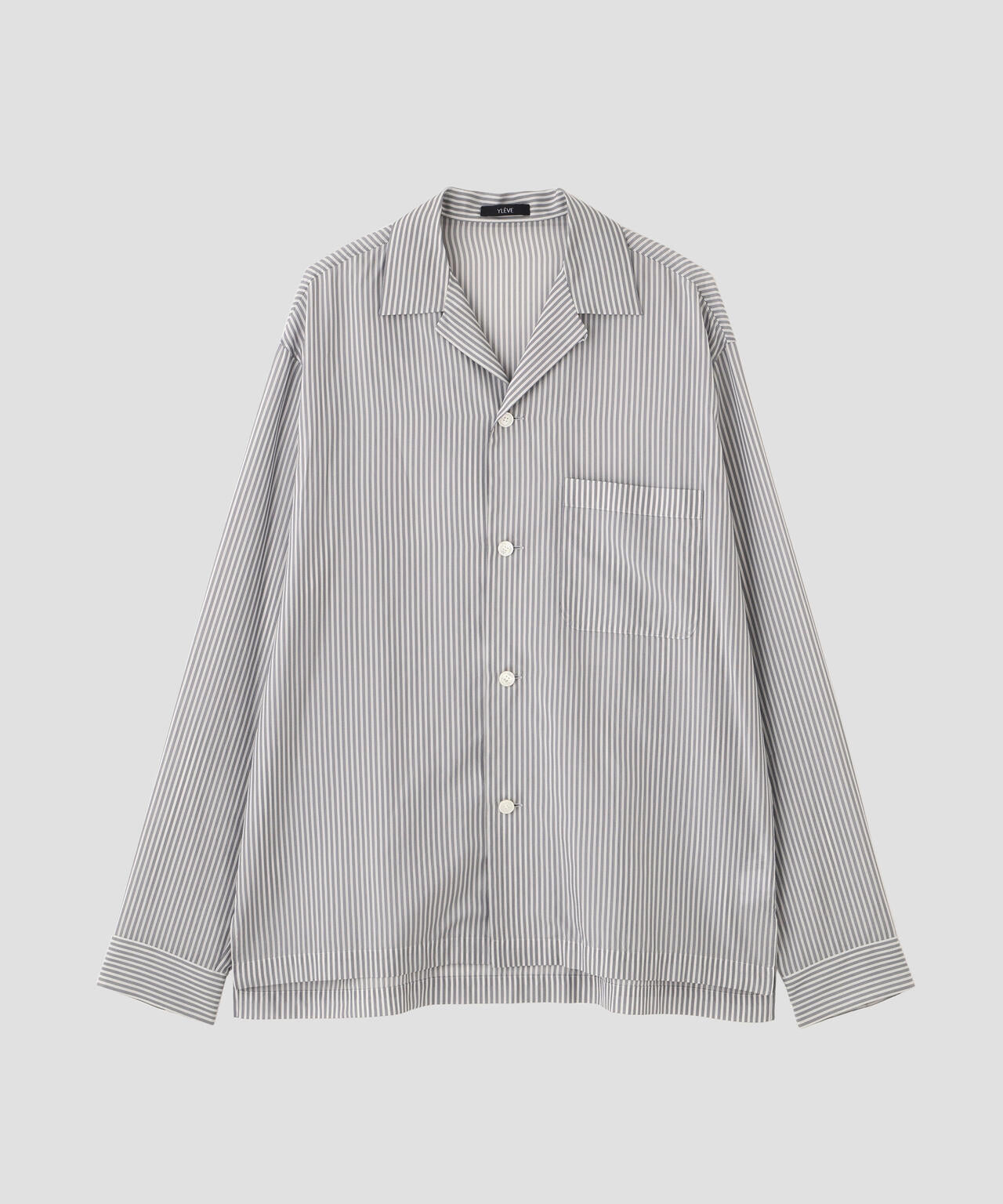 YLEVE / ACETATE CUPRA STRIPE PAJAMA SHIRT