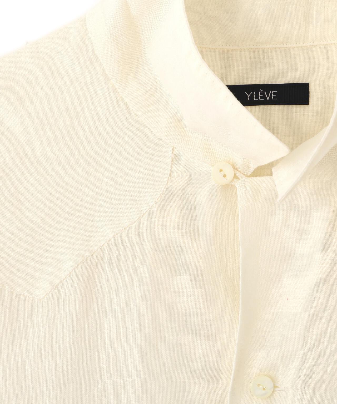 YLEVE / COTTON RAMIE VOILE HAND STITCH SHIRT