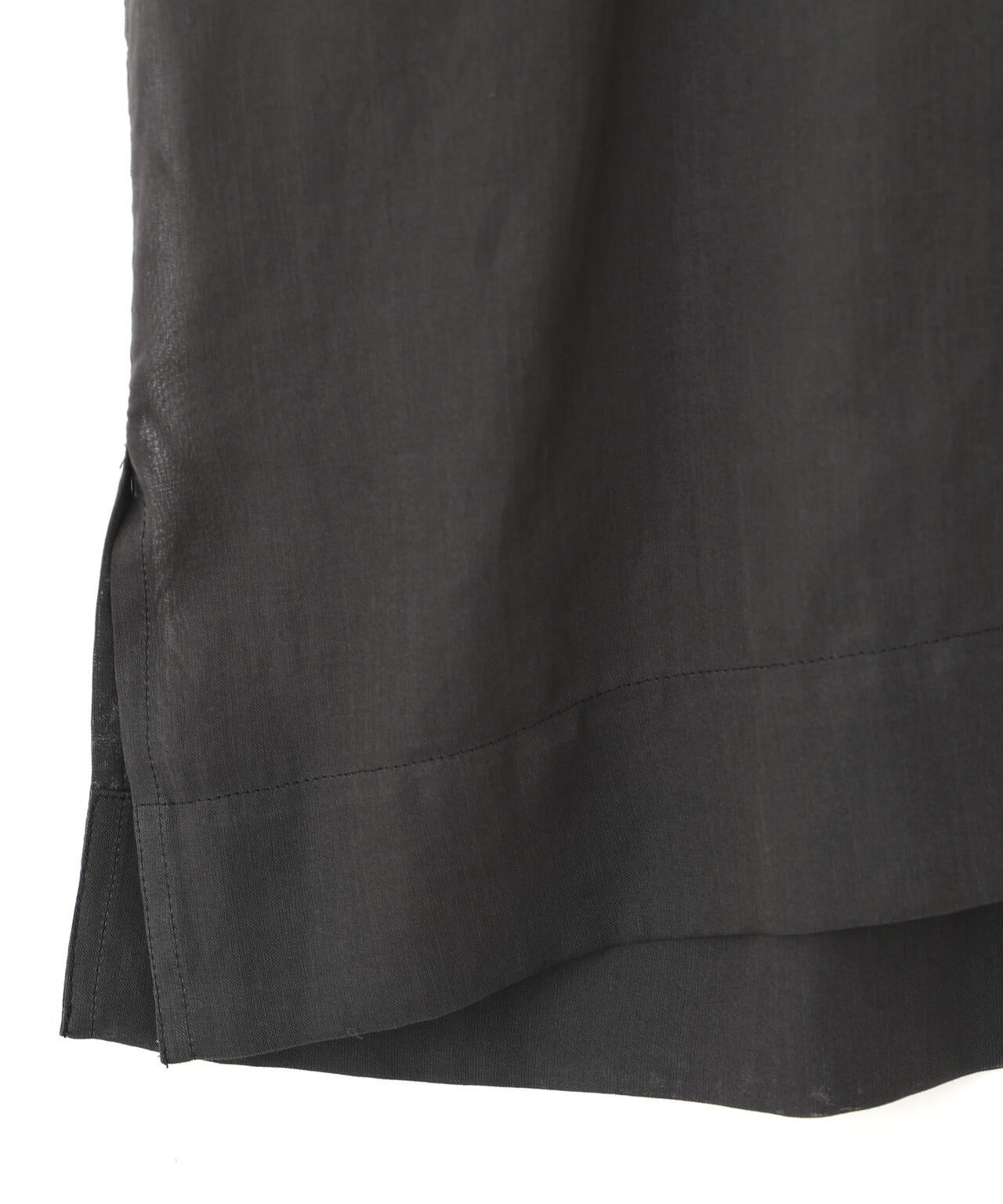 YLEVE / COTTON VOILE LAWN OPEN COLLAR SHIRT