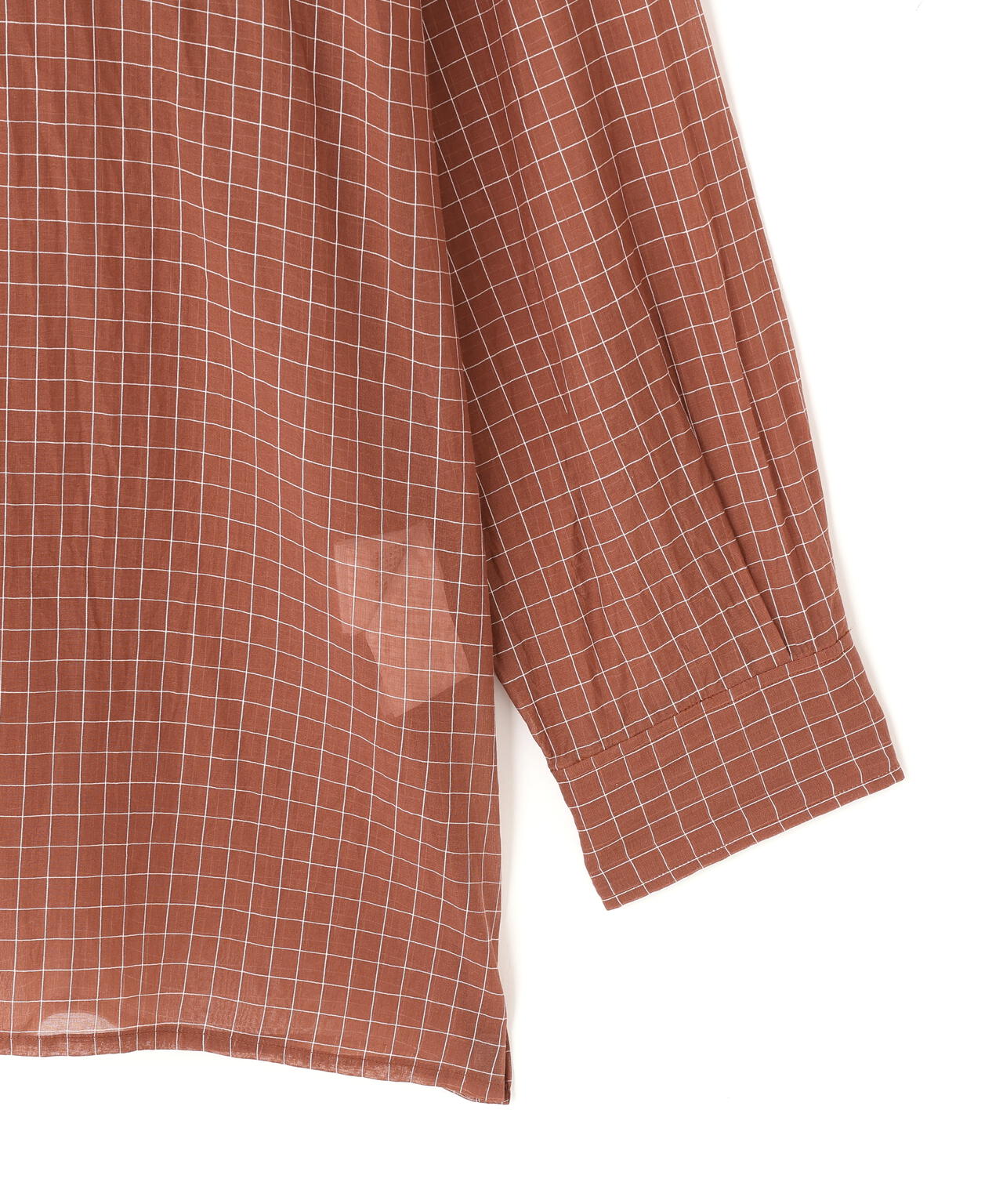 YLEVE / COTTON SILK CHECK PULLOVER SHIRT