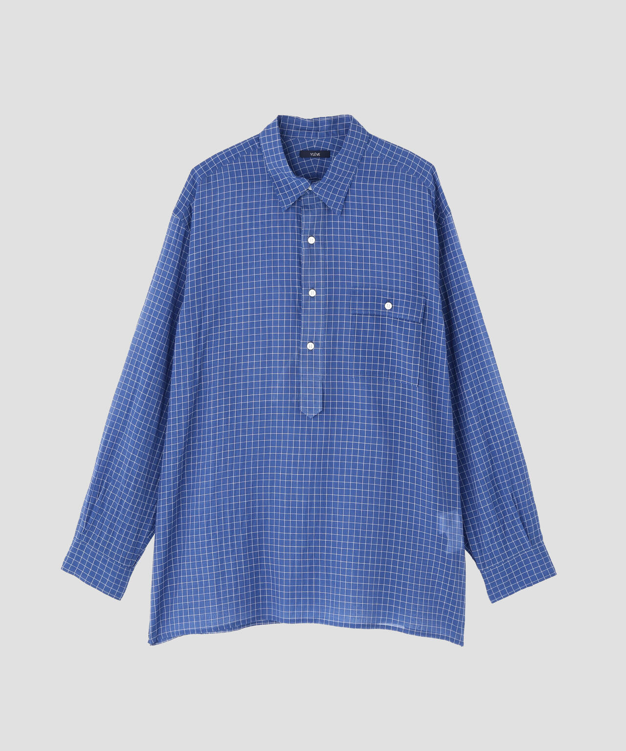 YLEVE / COTTON SILK CHECK PULLOVER SHIRT