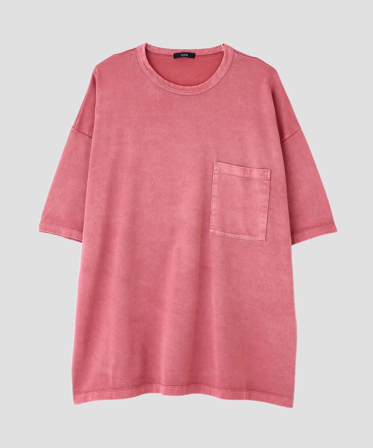 YLEVE / COTTON RAYON PIGMENT DYE POCKET T-SHIRT