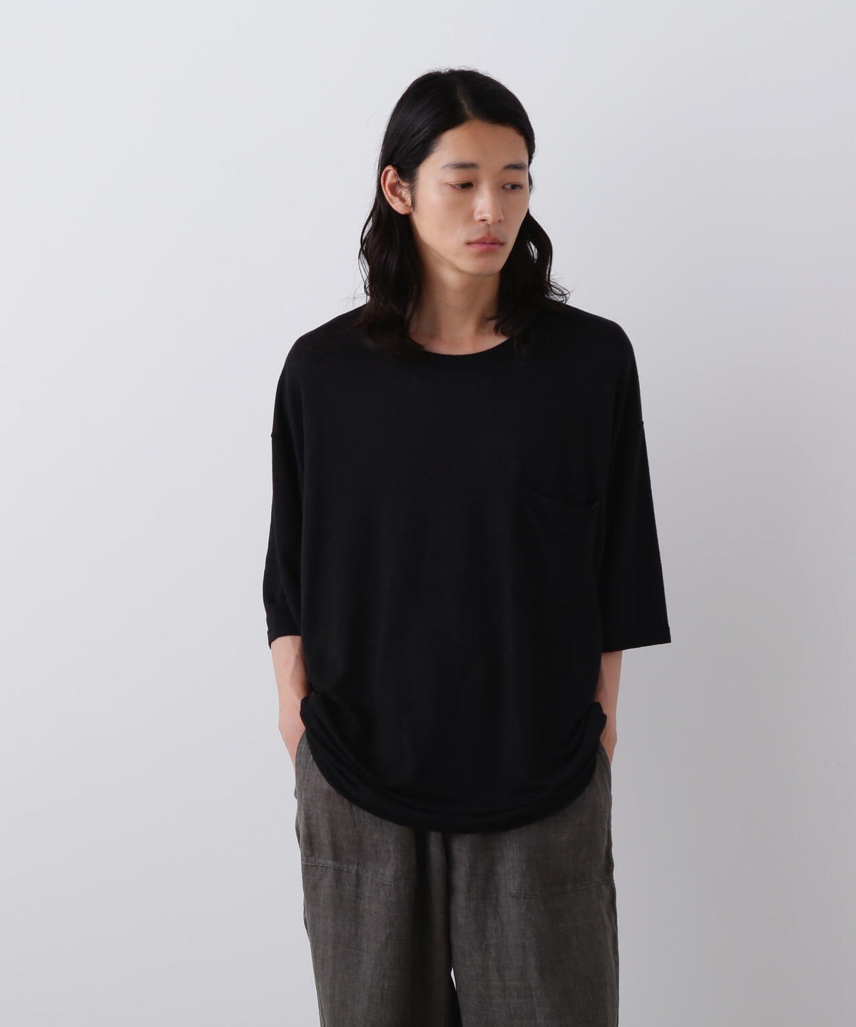 YLEVE / LINEN POCKET T-SHIRT