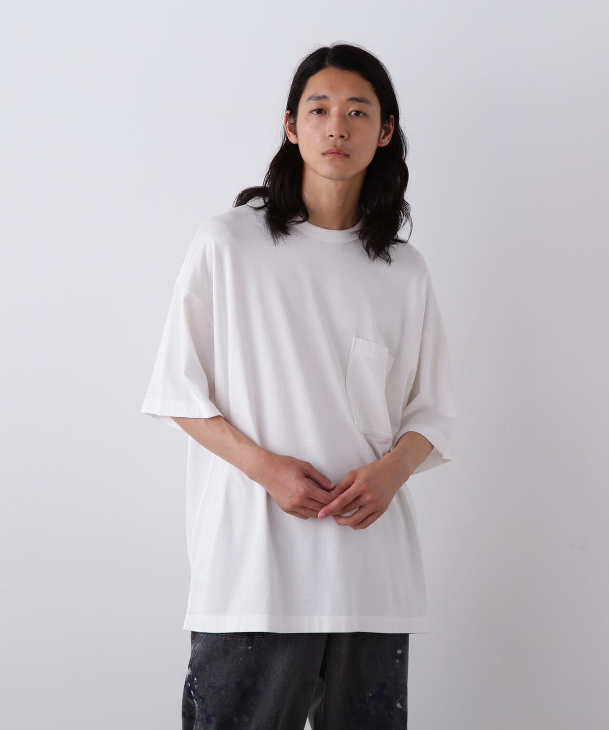 YLEVE / TETRON COTTON SLUB YARN JERSEY POCKET T-SHIRT