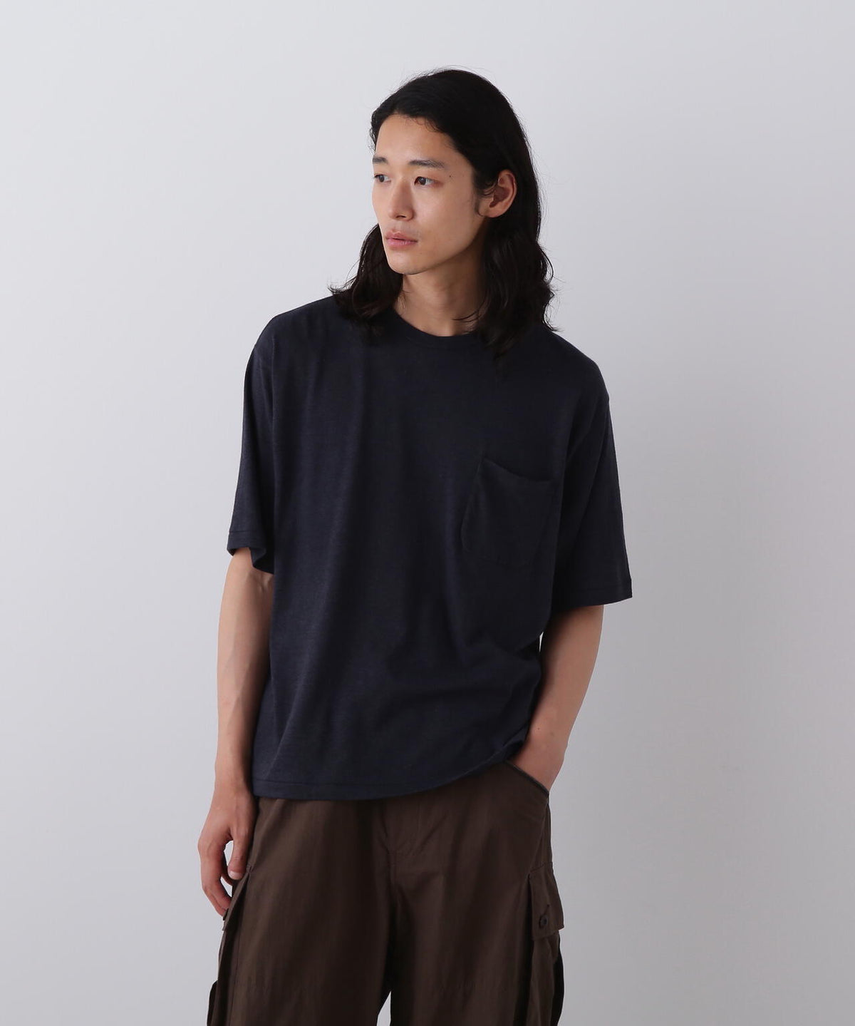 YLEVE / TETRON COTTON SLUB YARN JERSEY POCKET T-SHIRT